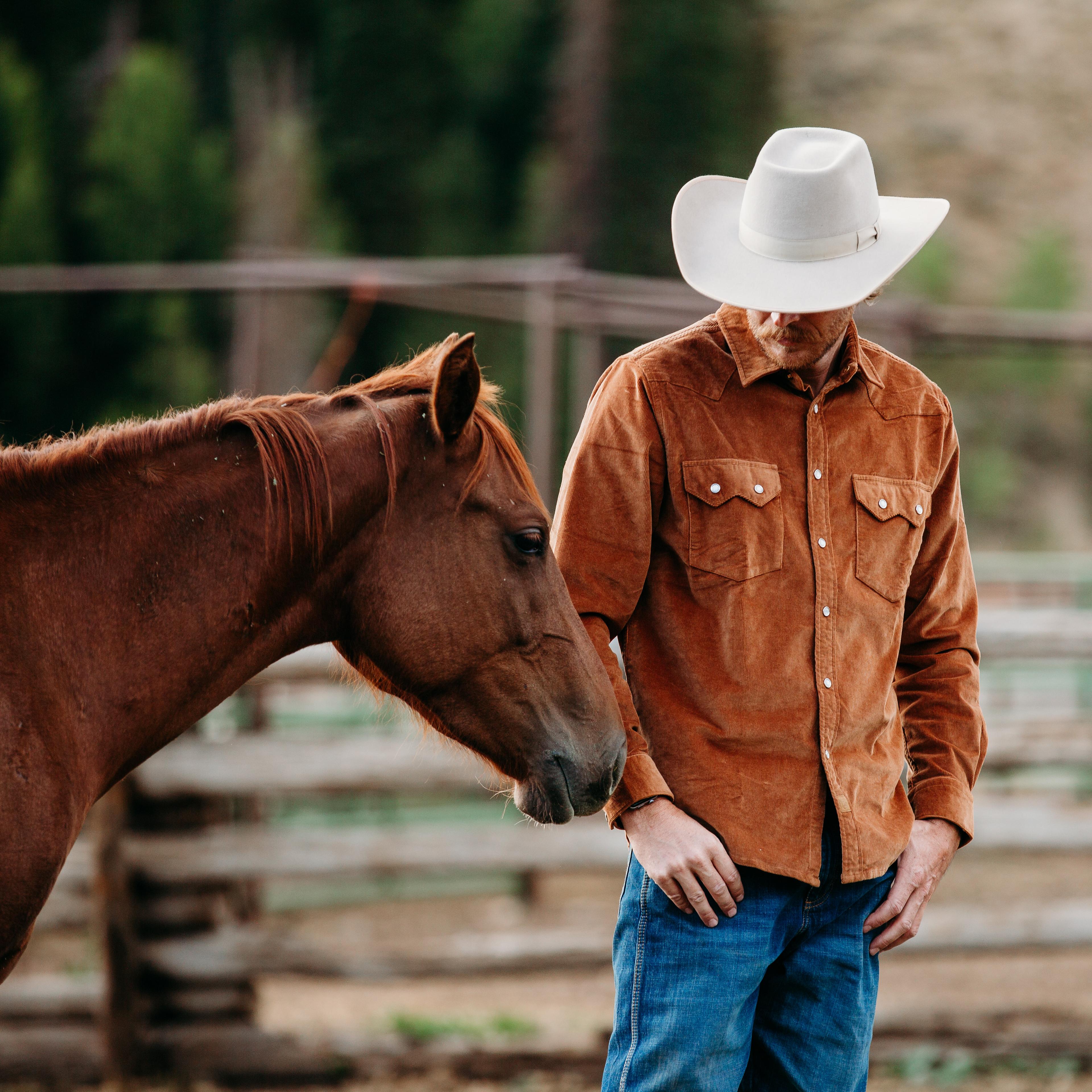 Dubinik® Corduroy Jacket Men Sawtooth Snap Pocket  Casual Cotton Pearl Snap Western Work Shirts Vintage Long Sleeve#32001