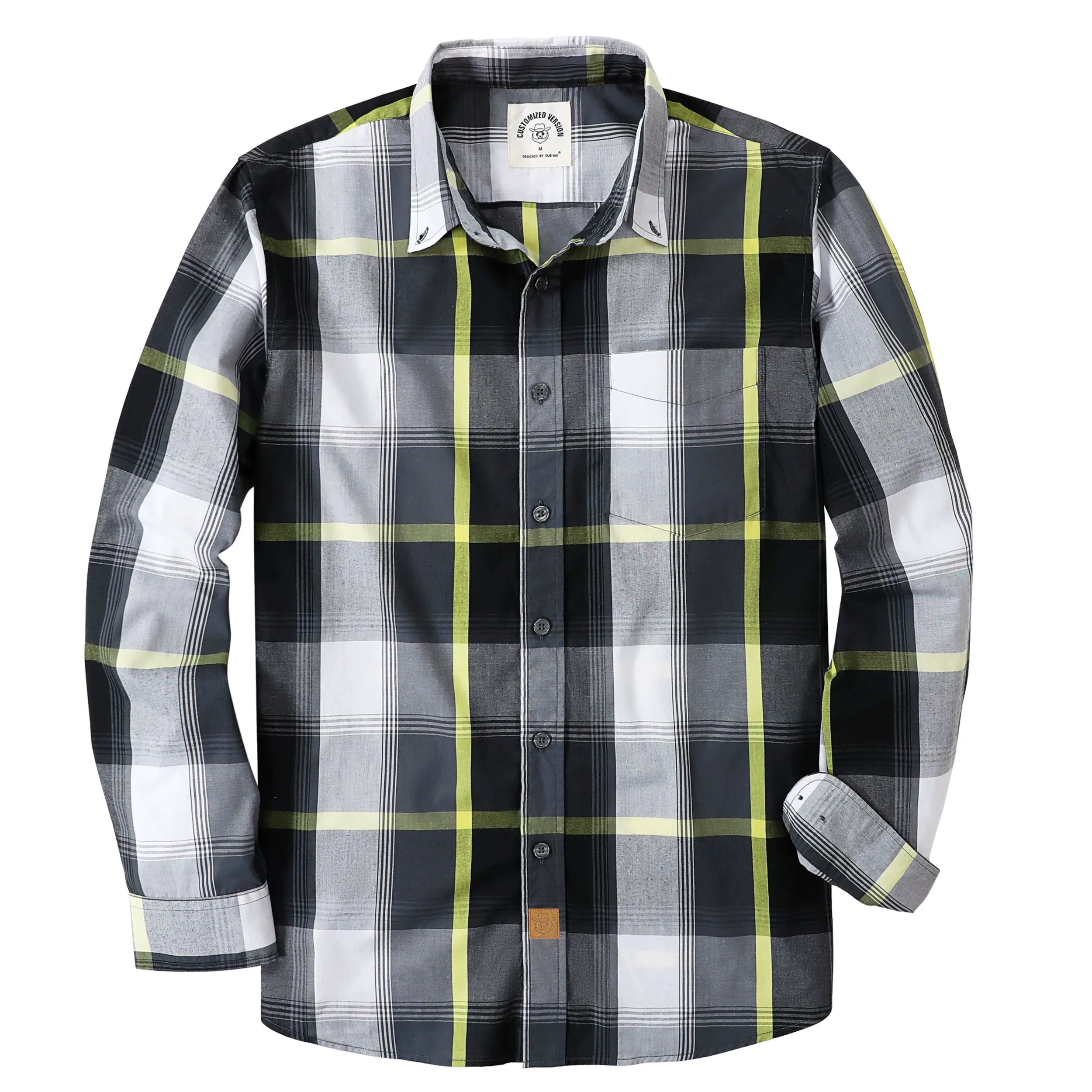 Dubinik®Mens Long Sleeve Casual Button Down Vintage Plaid Shirts#52017