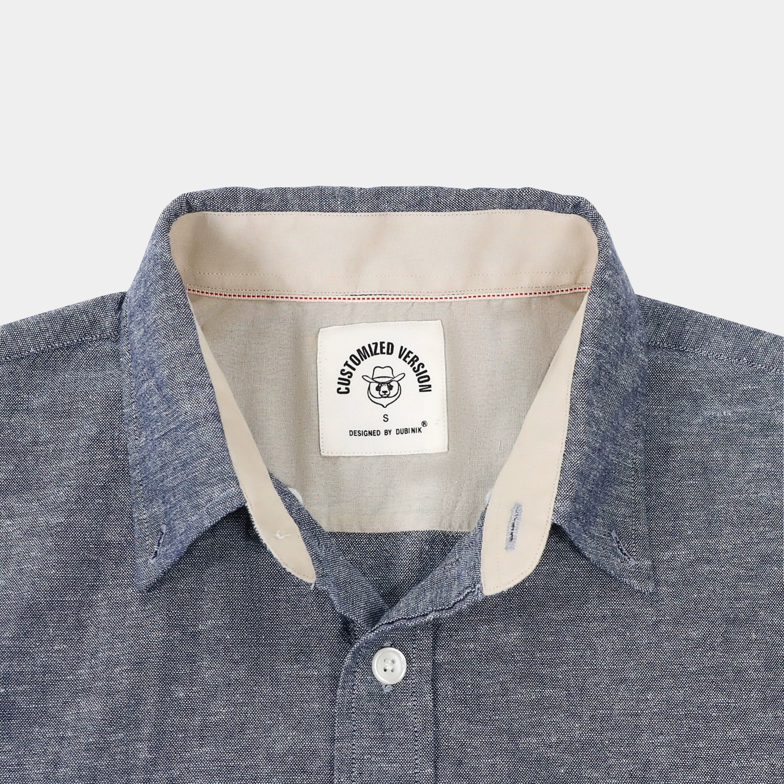 Dubinik® Black Ash Solid Mens Short Sleeve Button Down Shirts 100% Cotton Plaid Men's Casual Button-Down Shirts with Pocket#01147