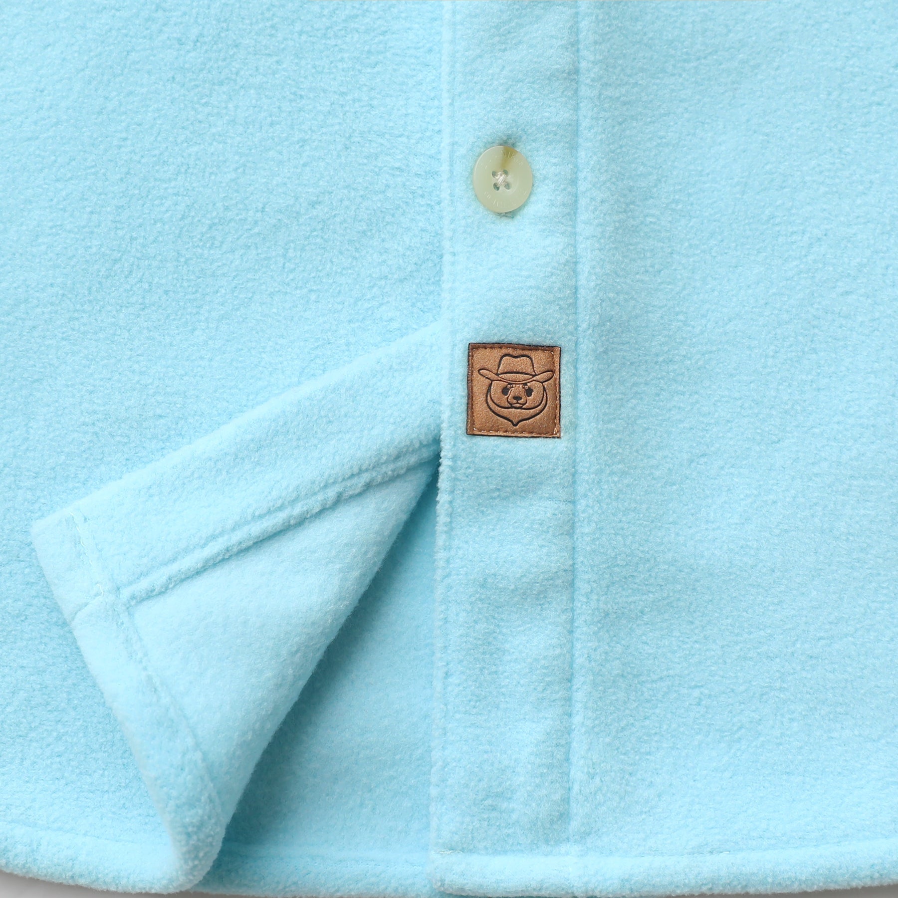 Mens Long Sleeve Sky Blue Solid Fleece Shirt Casual Button Down Light-in-weight Shirt #0243