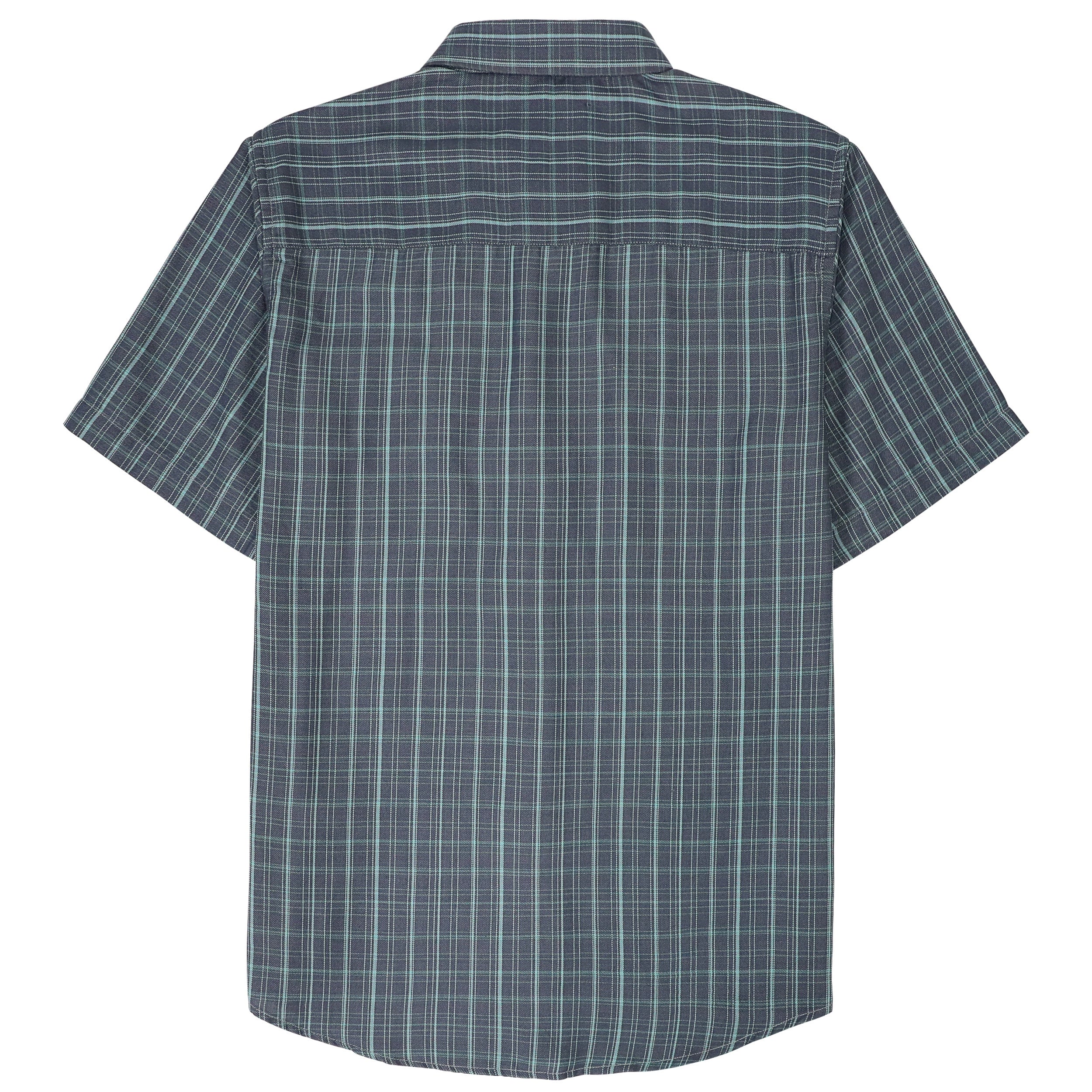Dubinik® Bamboo Viscose Mens Short Sleeve Button Down Pockets Shirts#39015