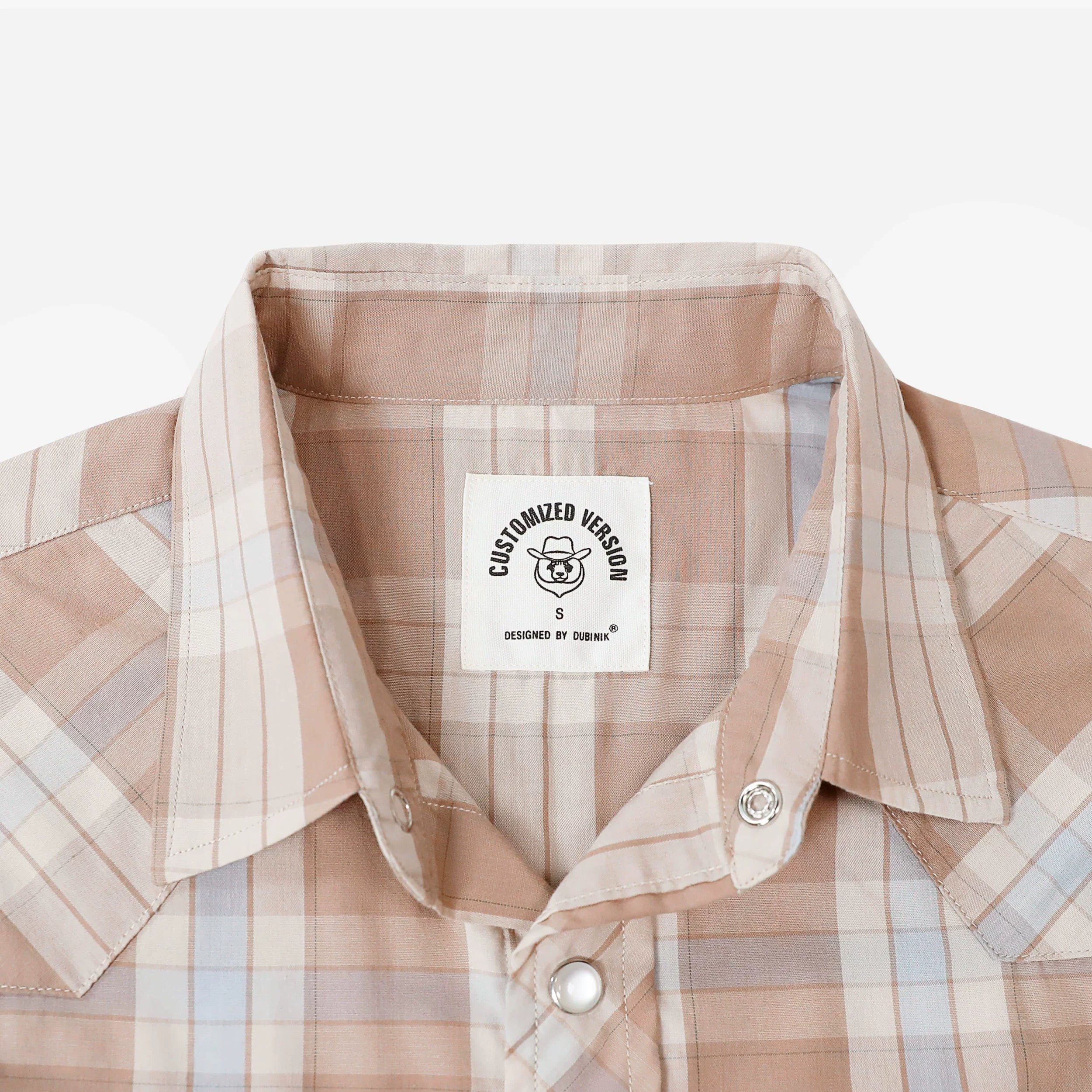 Dubinik® Western Shirts for Men Short Sleeve Plaid Pearl Snap Shirts for Men Button Up Shirt Cowboy Casual Work Shirt#41029