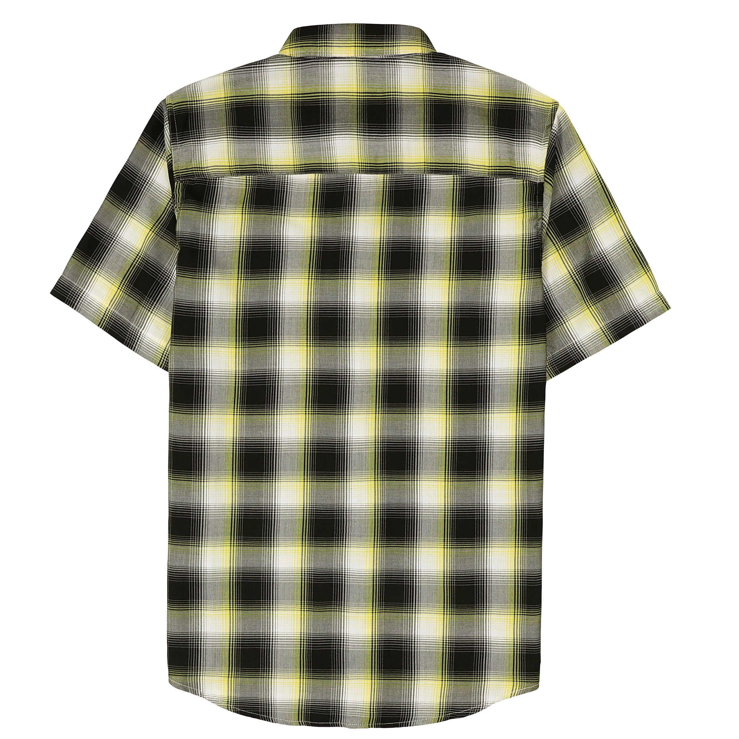 Dubinik® Bamboo Viscose Mens Short Sleeve Button Down Pockets Shirts#39012