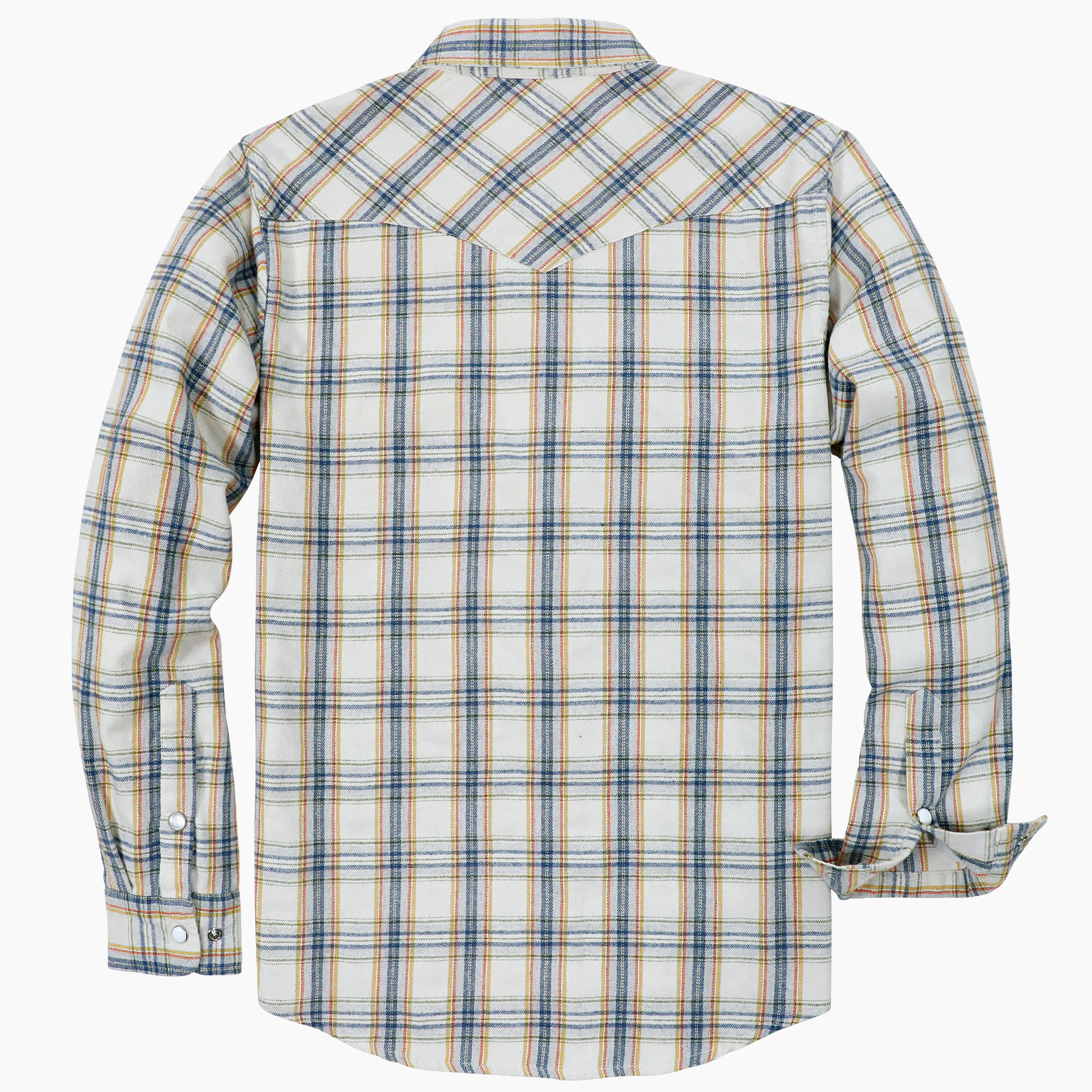 Dubinik® Flannel Shirt For Men Western Cowboy Pearl Snap Shirts For Men Long Sleeve Vintage Buttons Down Plaid Shirt #28802