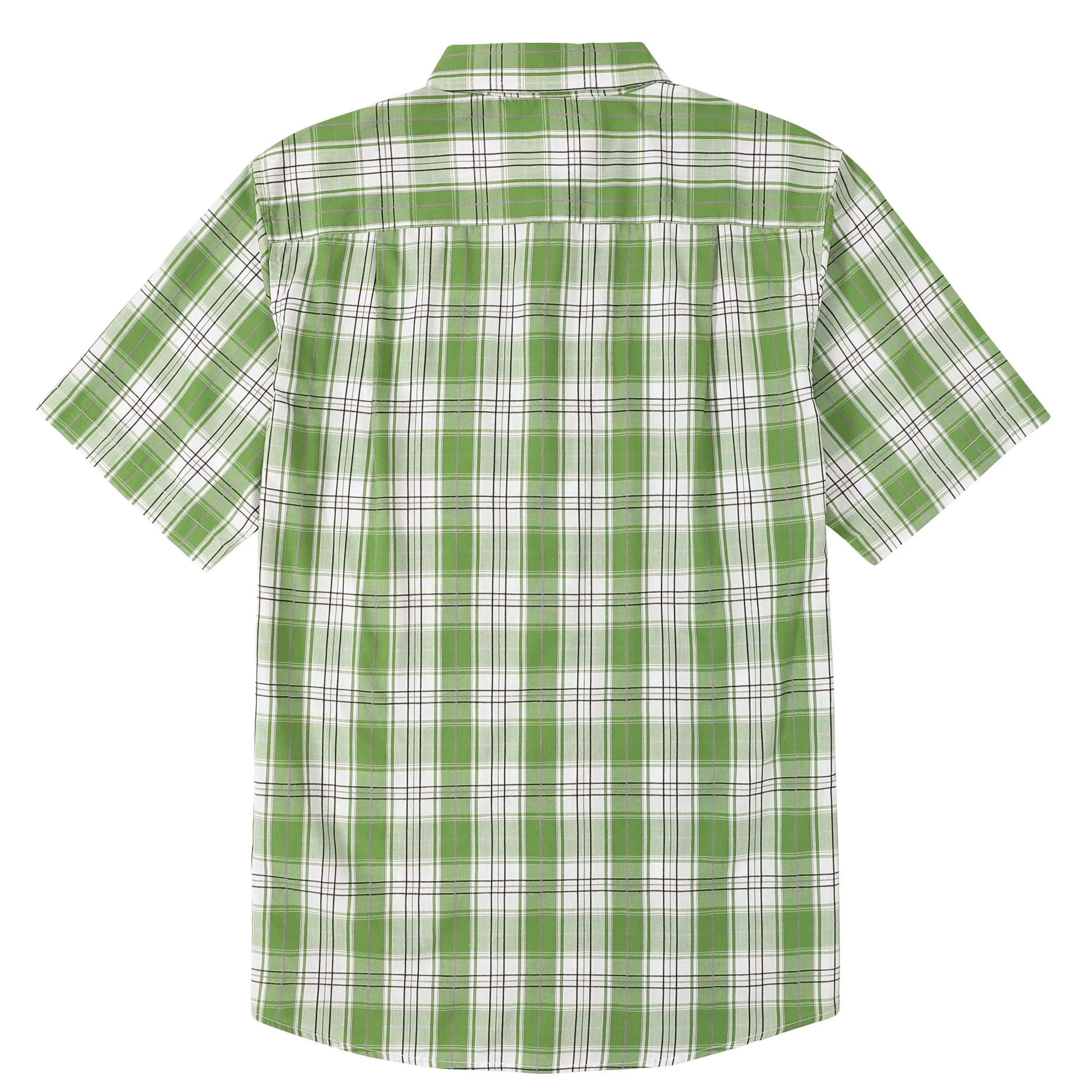 Dubinik® Green Mens Short Sleeve Button Down Shirts Summer Vintage Short Sleeve Button Down Men Lightweight Men's Casual Shirts#51022
