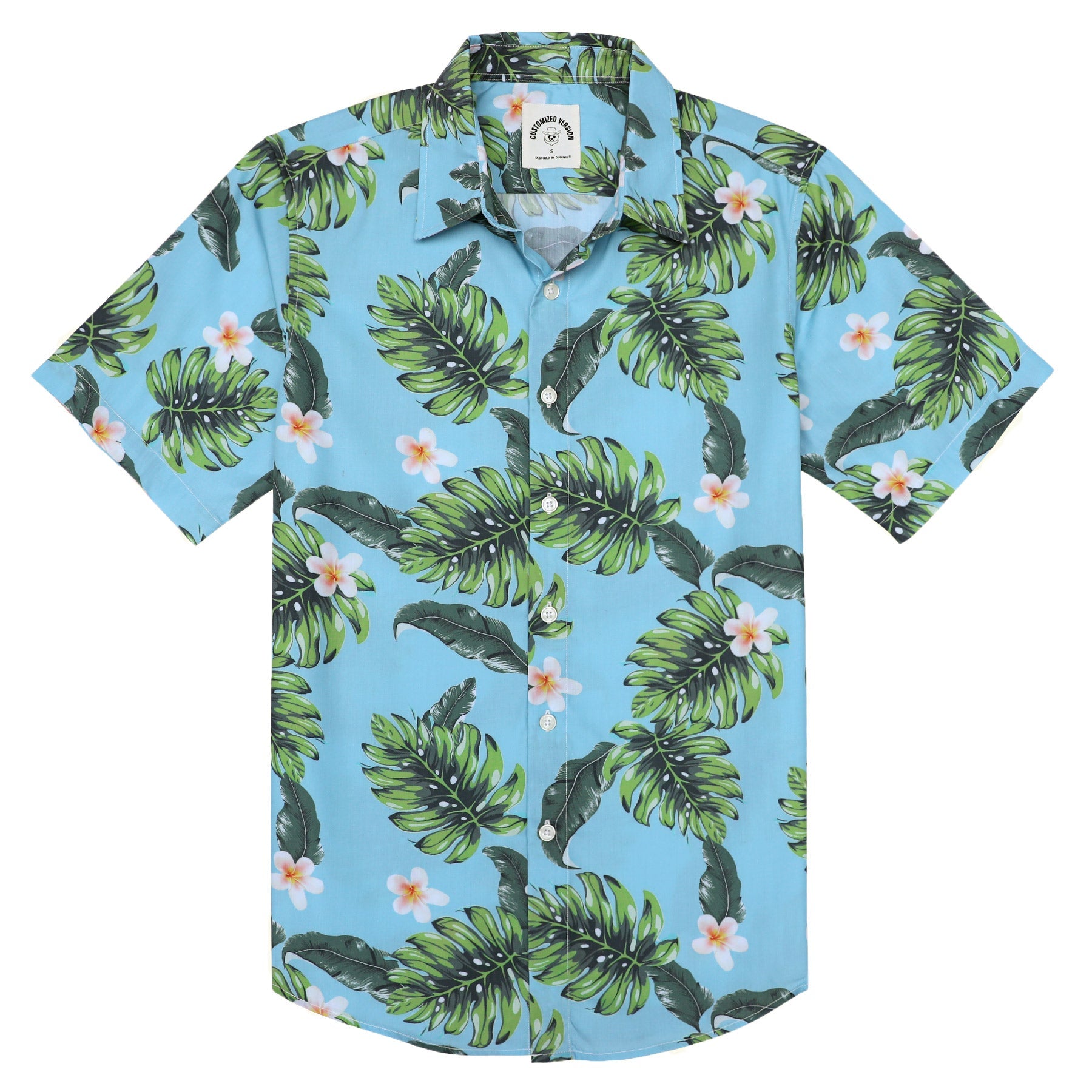 Hawaiian Shirt for Men Aloha Tropical Short Sleeve Button Down Print Beach Shirts #2624
