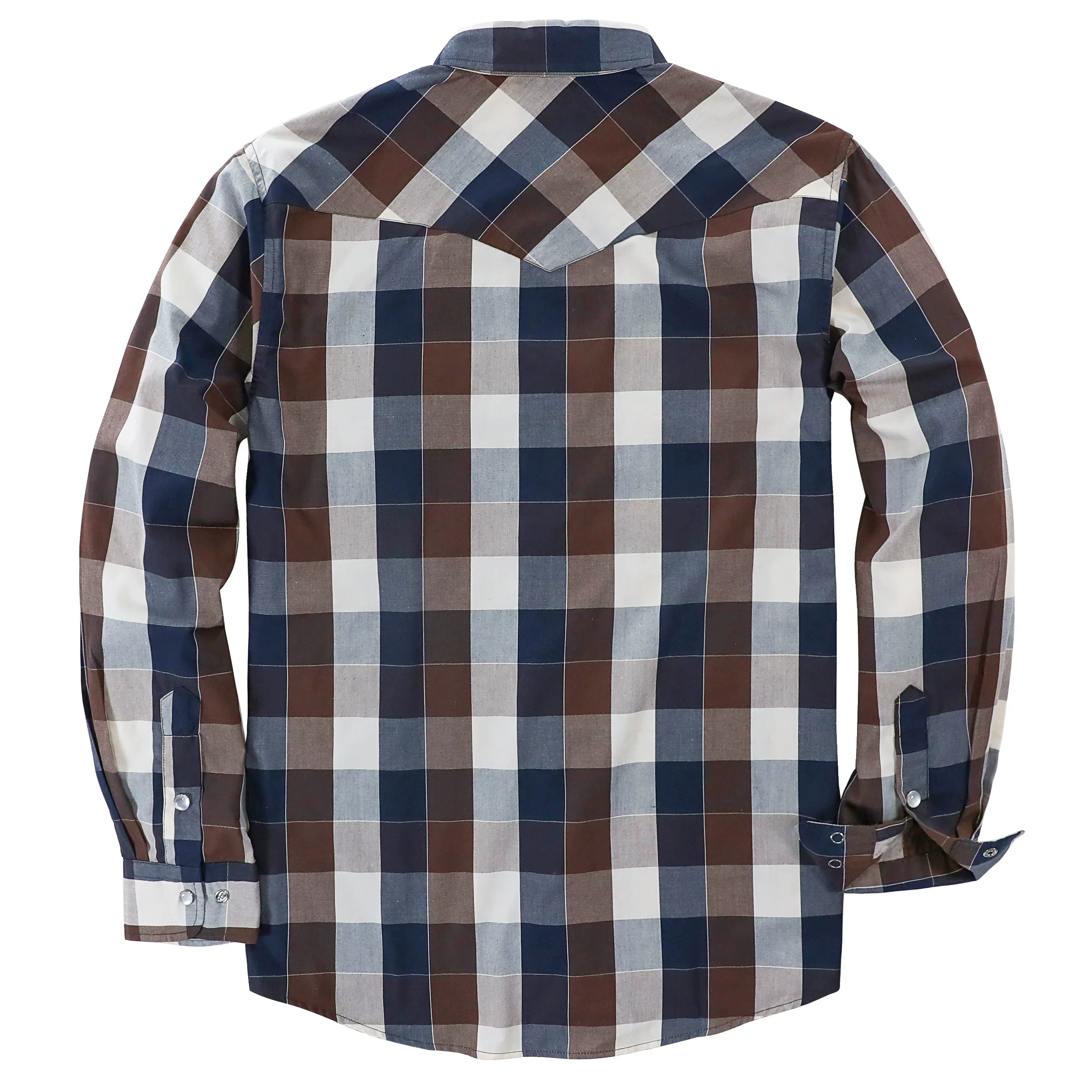 Dubinik® Pearl Snap Shirts for Men Long Sleeve Western Shirts for Men Vintage Casual Plaid Shirt Cowboy Shirts for Men#42010