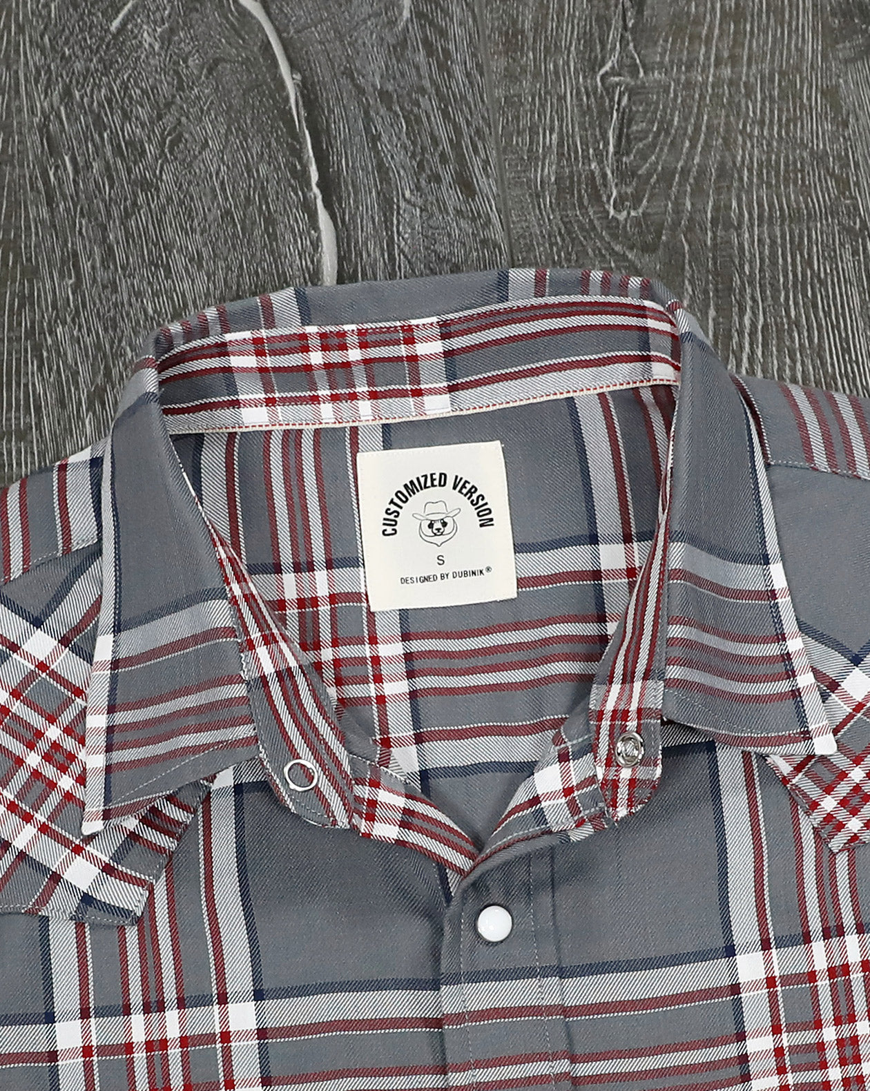 Dubinik®Bamboo Fiber Mens Shirts Short Sleeve Plaid Shirt Men Western Cowboy Pearl Snap Vintage Casual Plaid Shirt #29303