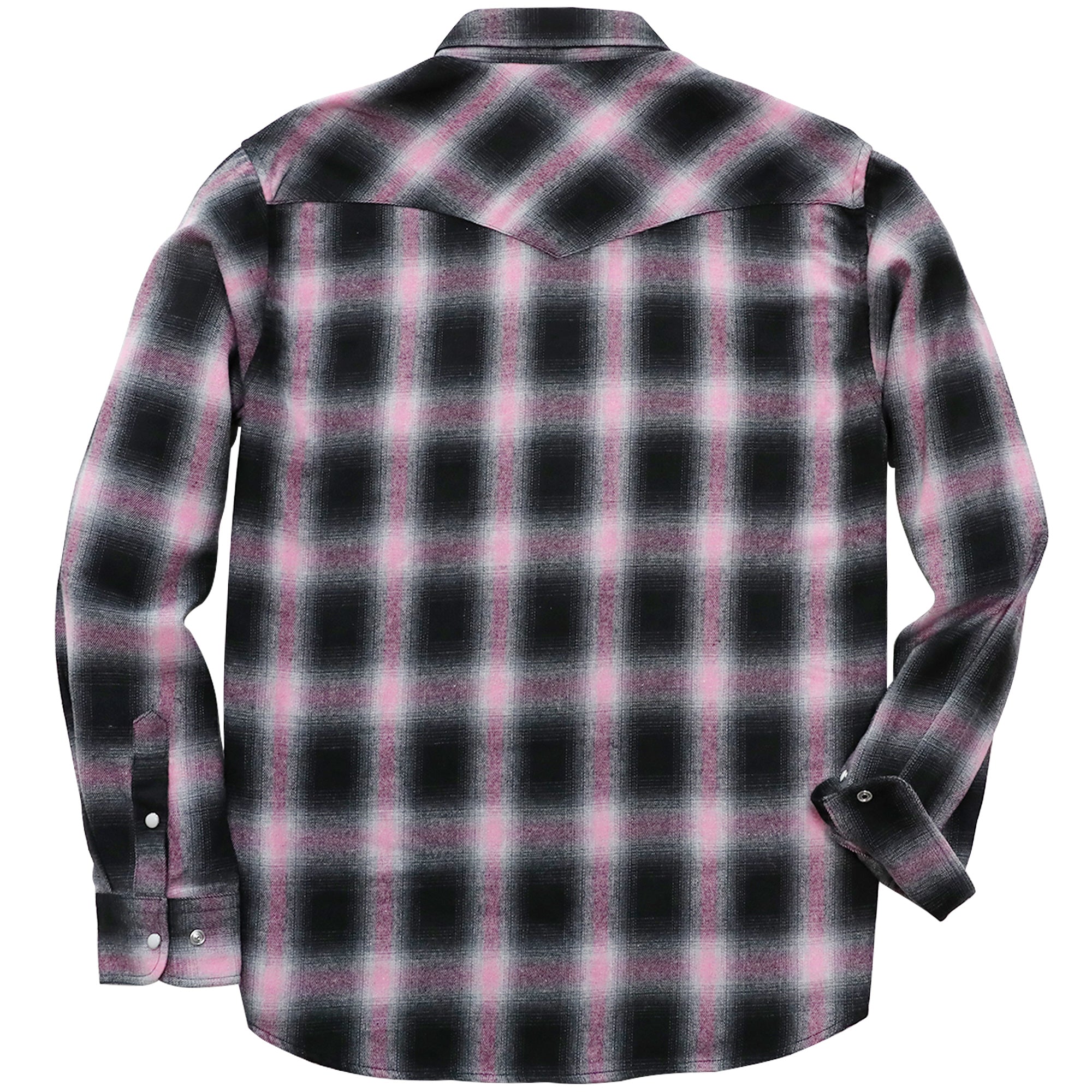 Mens Flannel Long Sleeve Pearl Snap Buttons Western Cowboy Vintage Casual Shirts #2820