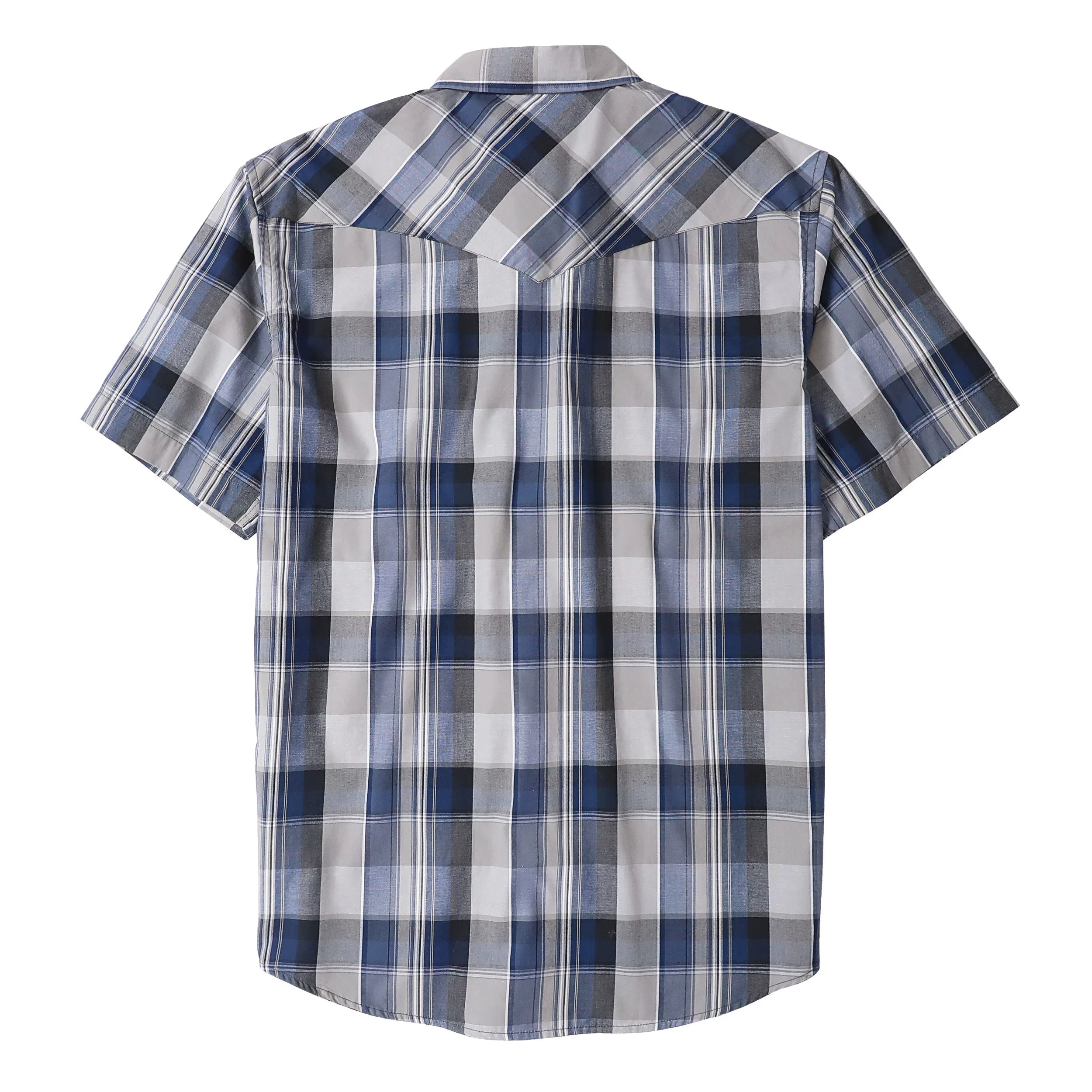 Dubinik® Western Shirts for Men Short Sleeve Plaid Pearl Snap Shirts for Men Button Up Shirt Cowboy Casual Work Shirt#41015