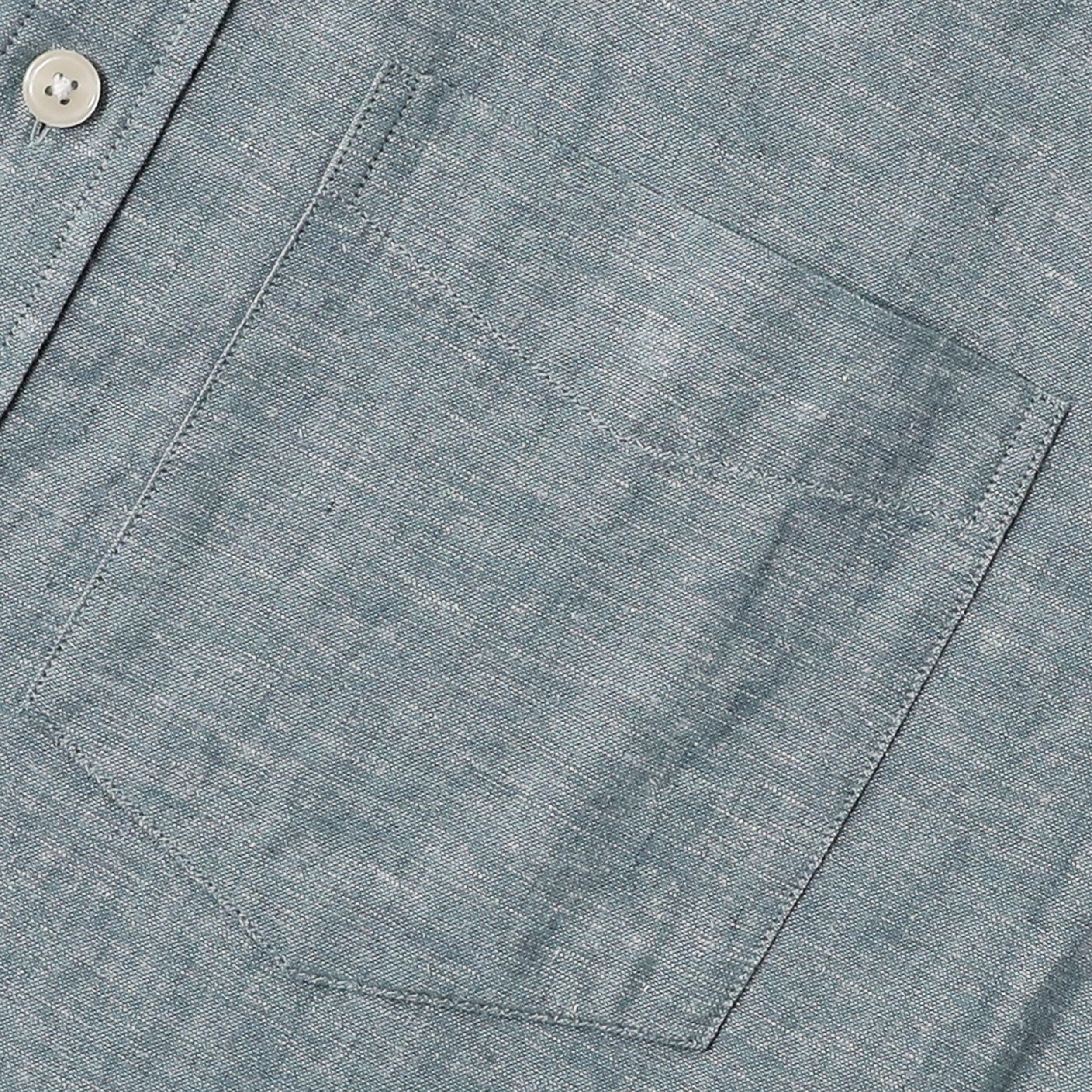 Dubinik Grey and  Blue Mens Short Sleeve Button Down Shirts 100% Cotton Plaid Casual Shirt with Pocket#0114