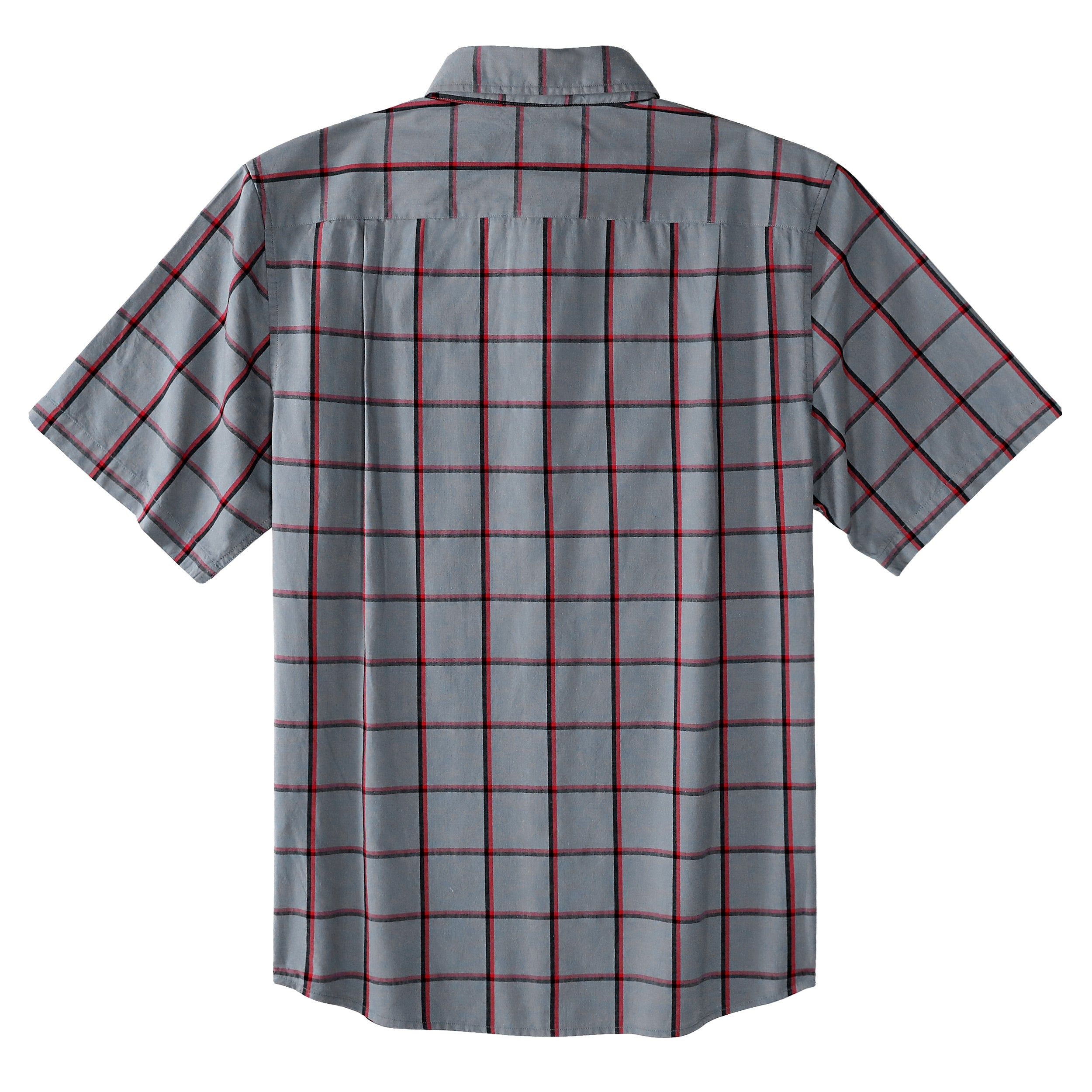 Dubinik® Short Sleeve Button Down Shirts 100% Cotton Plaid Casual Shirt with Pocket #0112