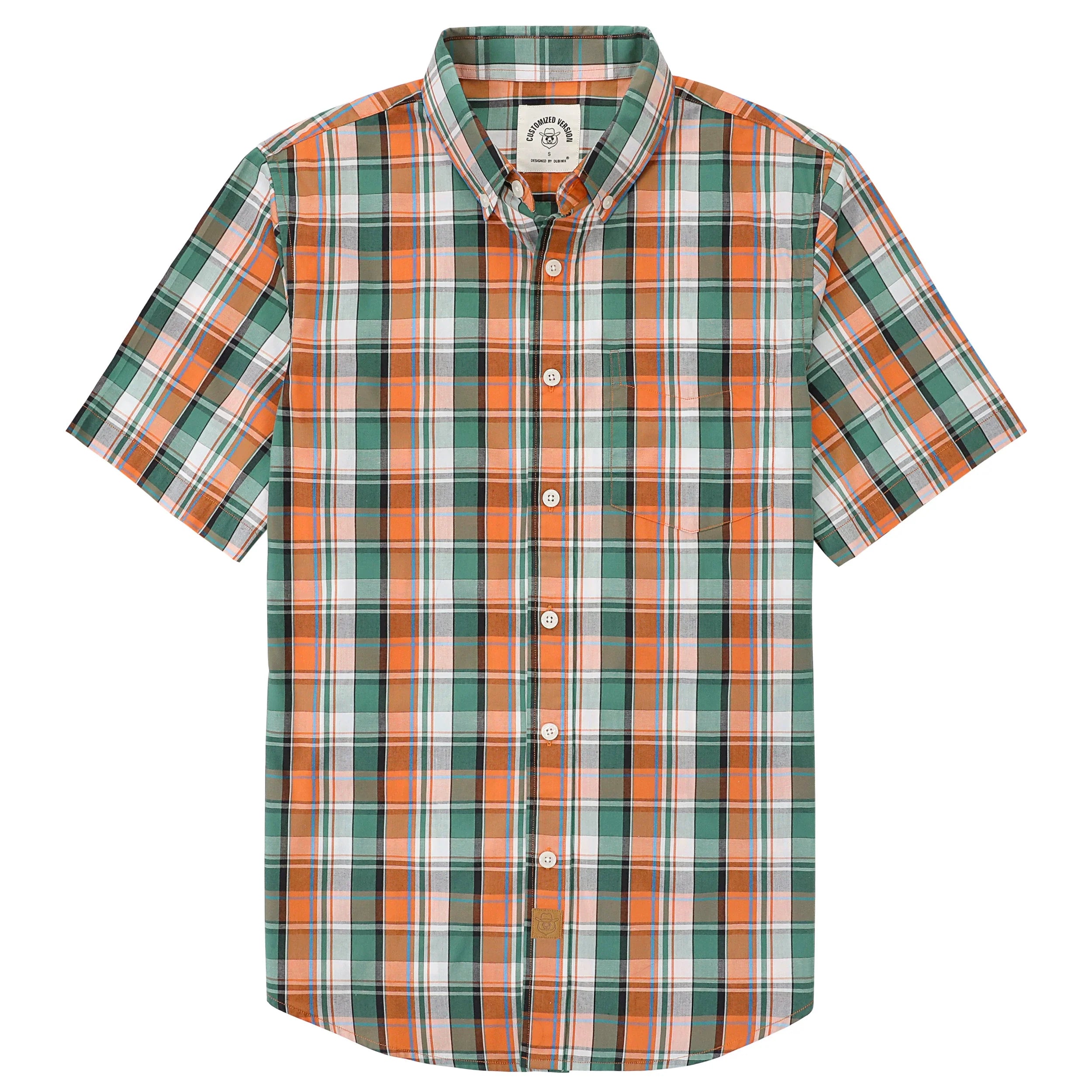 Dubinik® Mens Short Sleeve Button Down Shirts Summer Vintage Short Sleeve Button Down Men Lightweight Men's Casual Shirts#51020