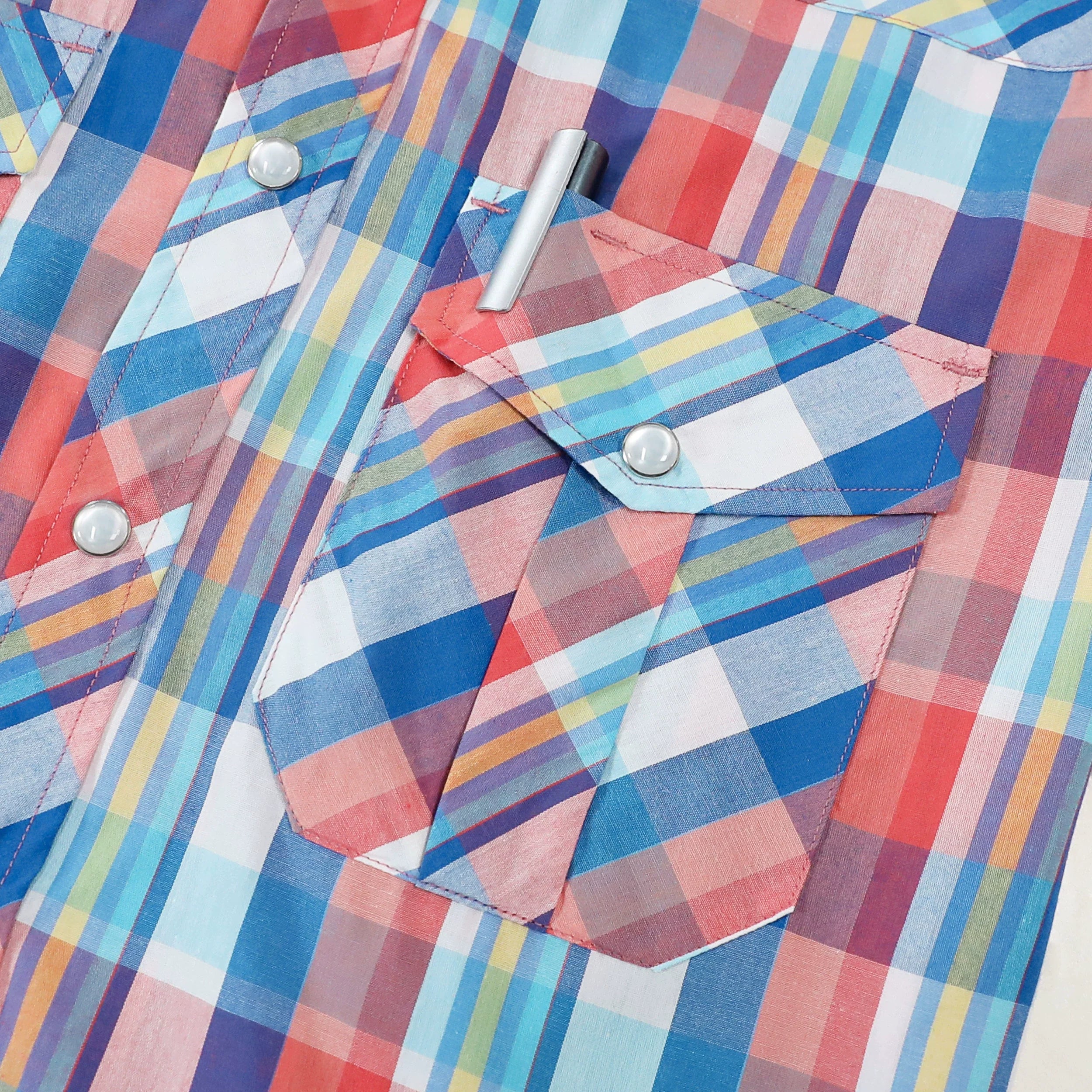 Dubinik® Pearl Snap Shirts for Men Long Sleeve Western Shirts for Men Vintage Casual Plaid Shirt Cowboy Shirts for Men#42021