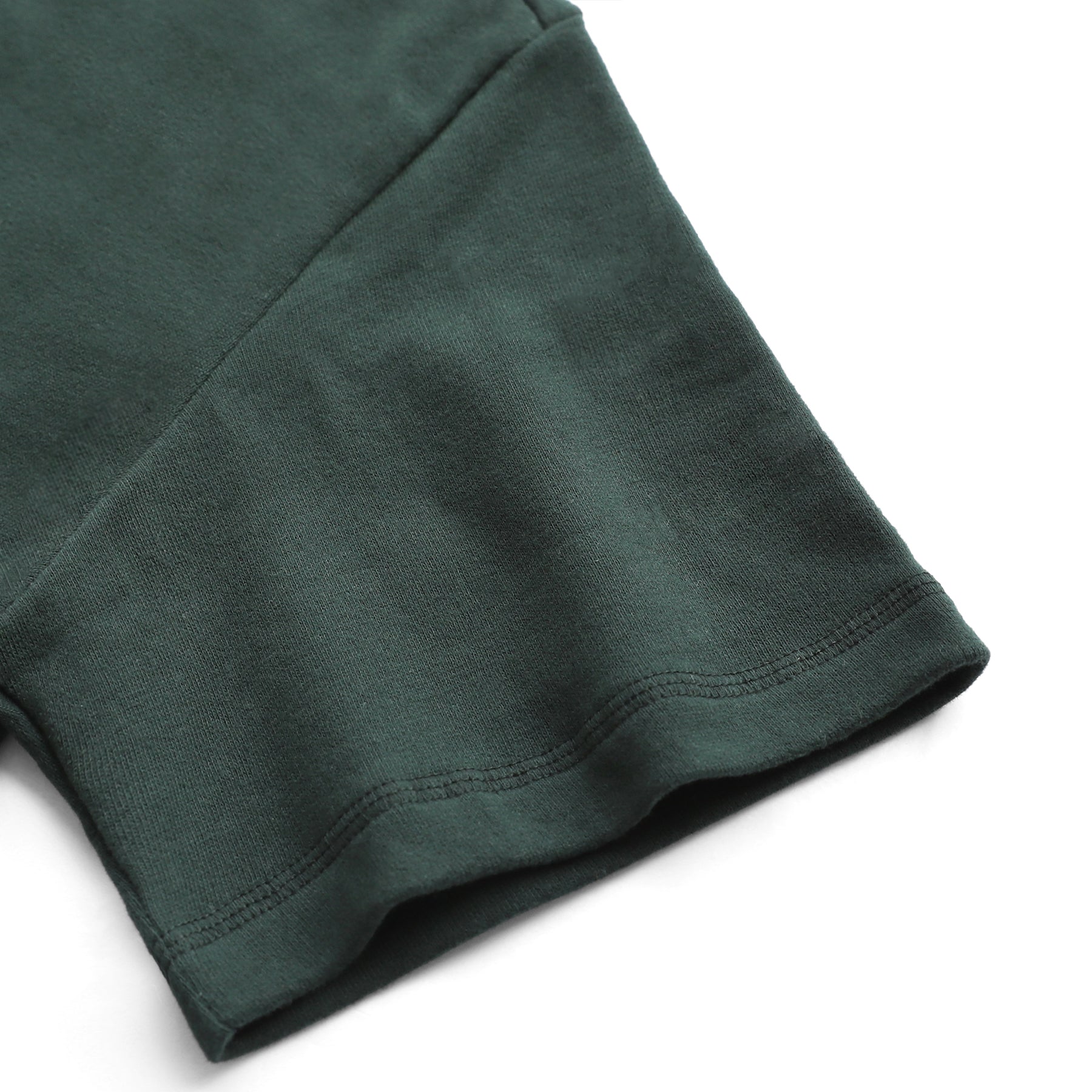 Men's Forest Green Hoodies short-sleeved hooded sweatshirt #0612