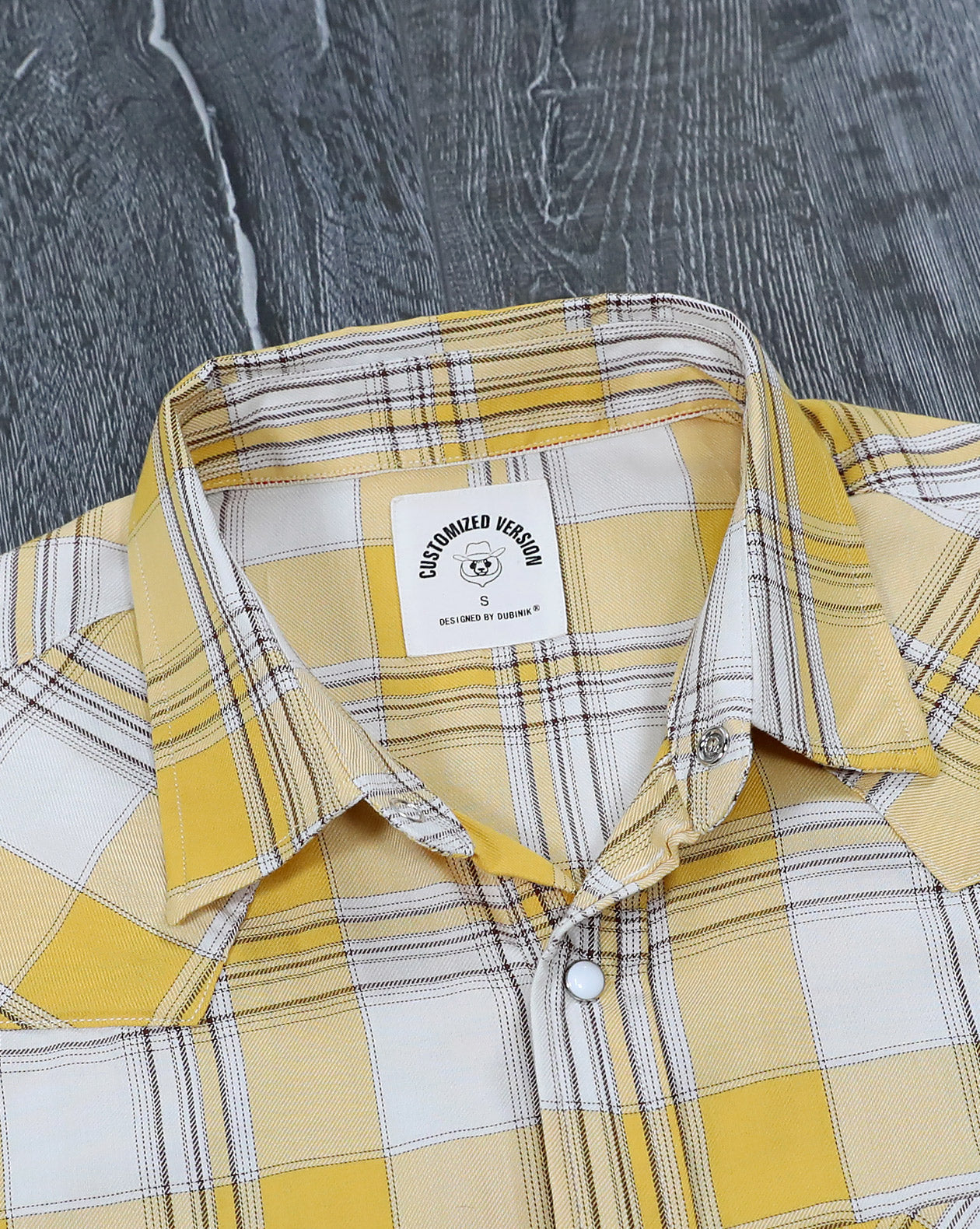 Dubinik®Bamboo Fiber Mens Shirts Short Sleeve Plaid Shirt Men Western Cowboy Pearl Snap Vintage Casual Plaid Shirt #29401