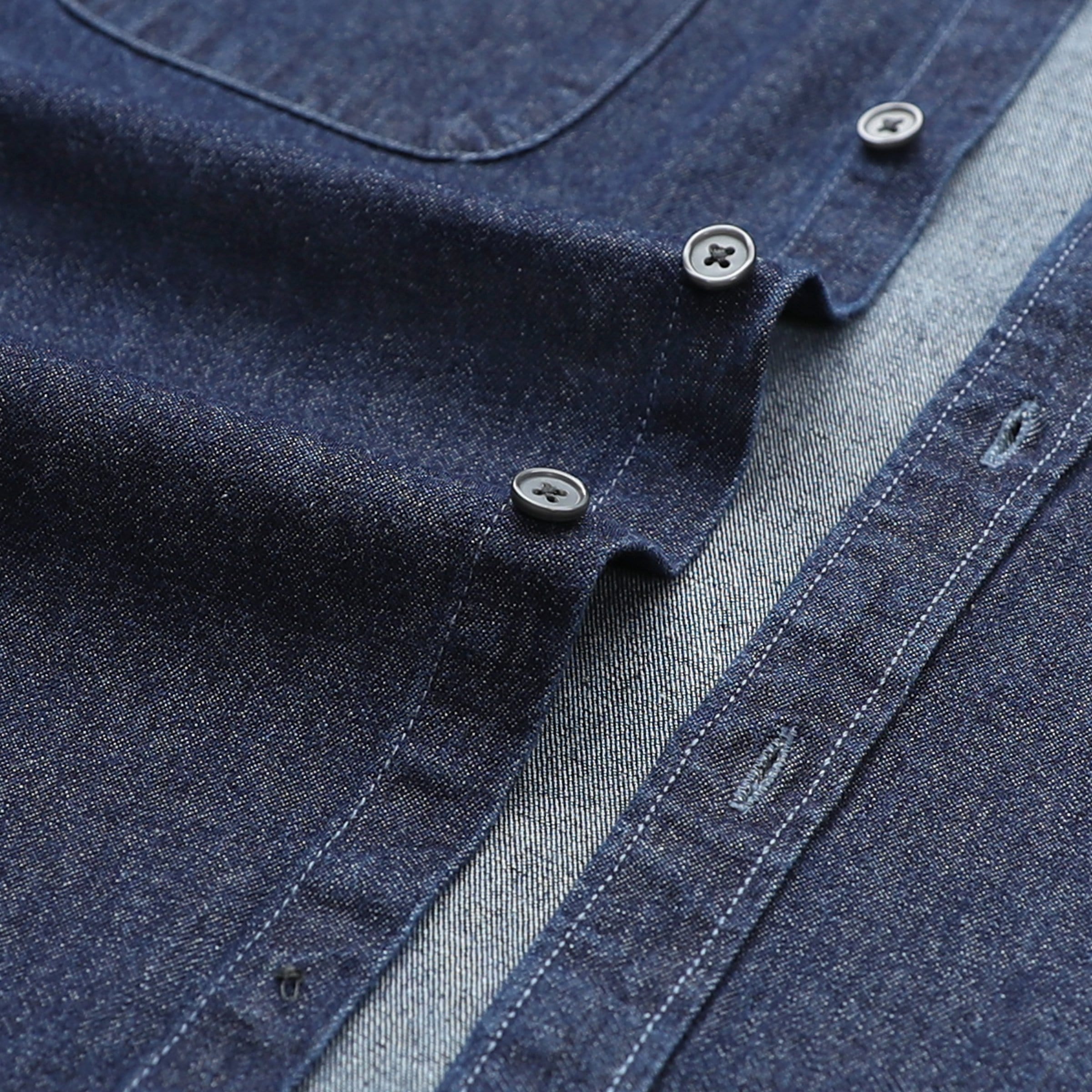 Men's cotton long sleeve denim shirt #4500