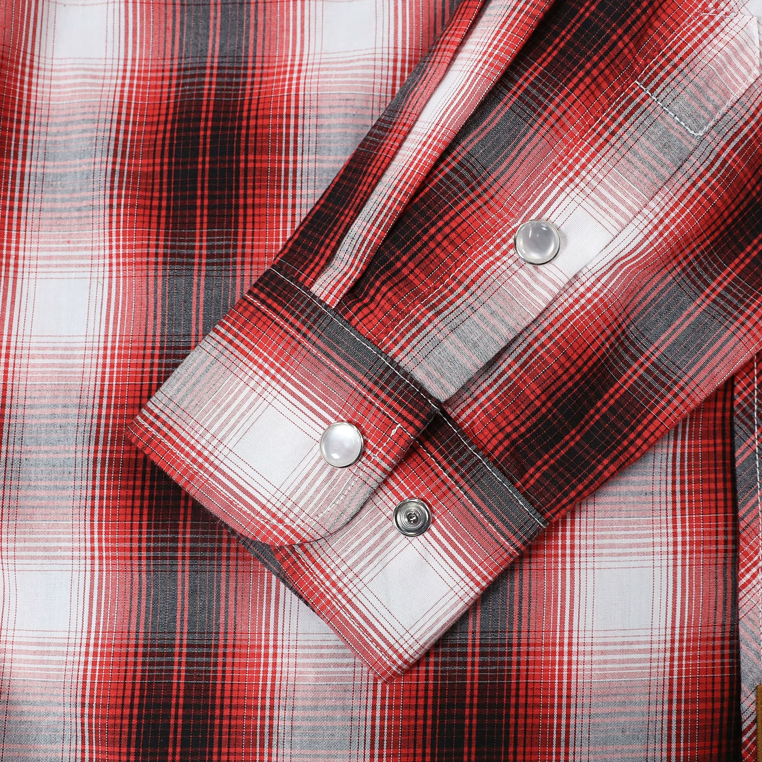 Dubinik® Pearl Snap Shirts for Men Long Sleeve Western Shirts for Men Vintage Casual Plaid Shirt Cowboy Shirts for Men#42028