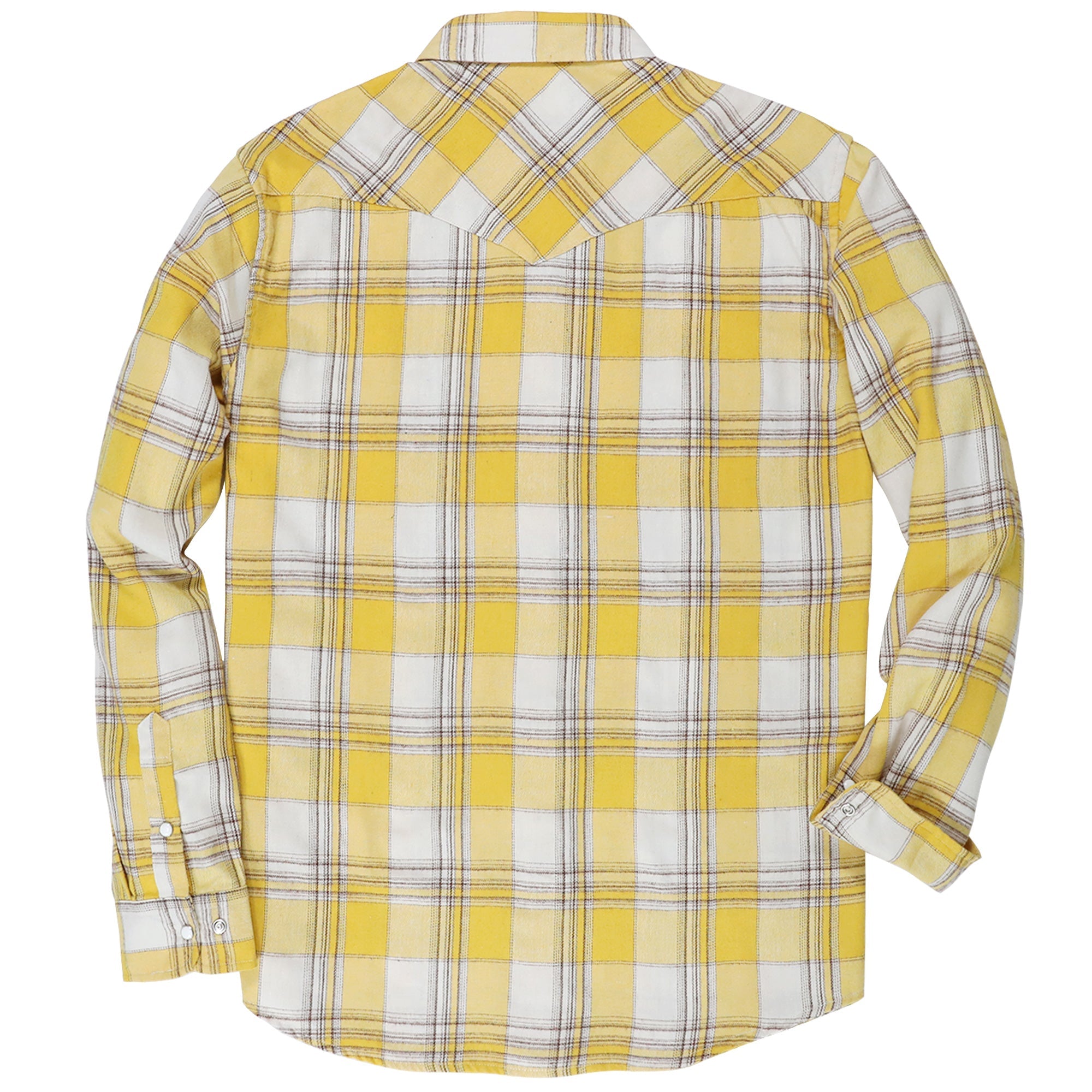 Mens Flannel Long Sleeve Pearl Snap Buttons Western Cowboy Vintage Casual Shirts #2811