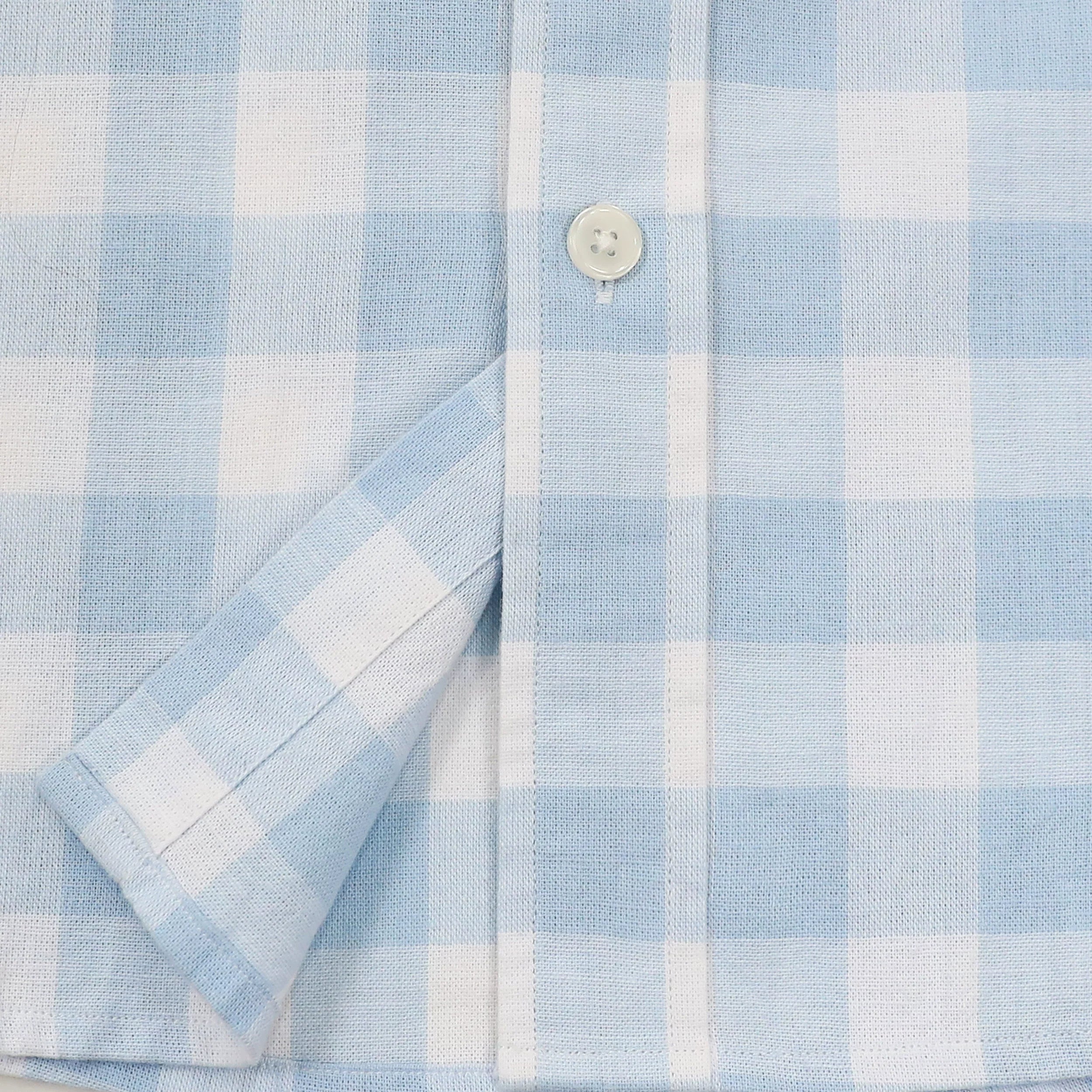 Dubinik® Mens Short Sleeve Button Down Shirts 100% Cotton Plaid Men's Casual Button-Down Shirts with Pocket#01148