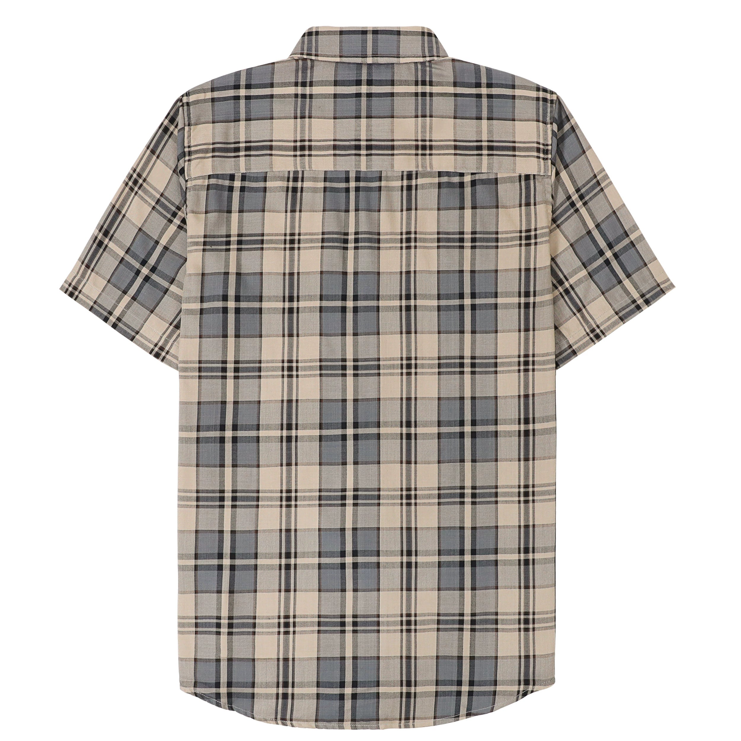 Dubinik® Bamboo Viscose Mens Short Sleeve Button Down Pockets Shirts#39901