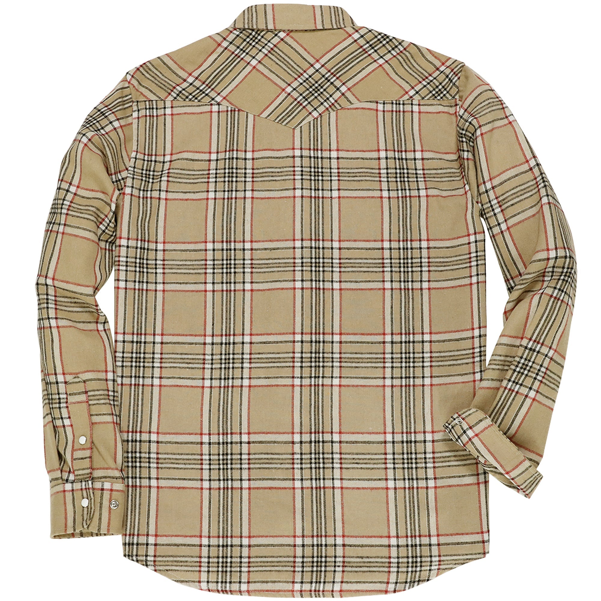 Mens Flannel Long Sleeve Pearl Snap Buttons Western Cowboy Vintage Casual Shirts #2809