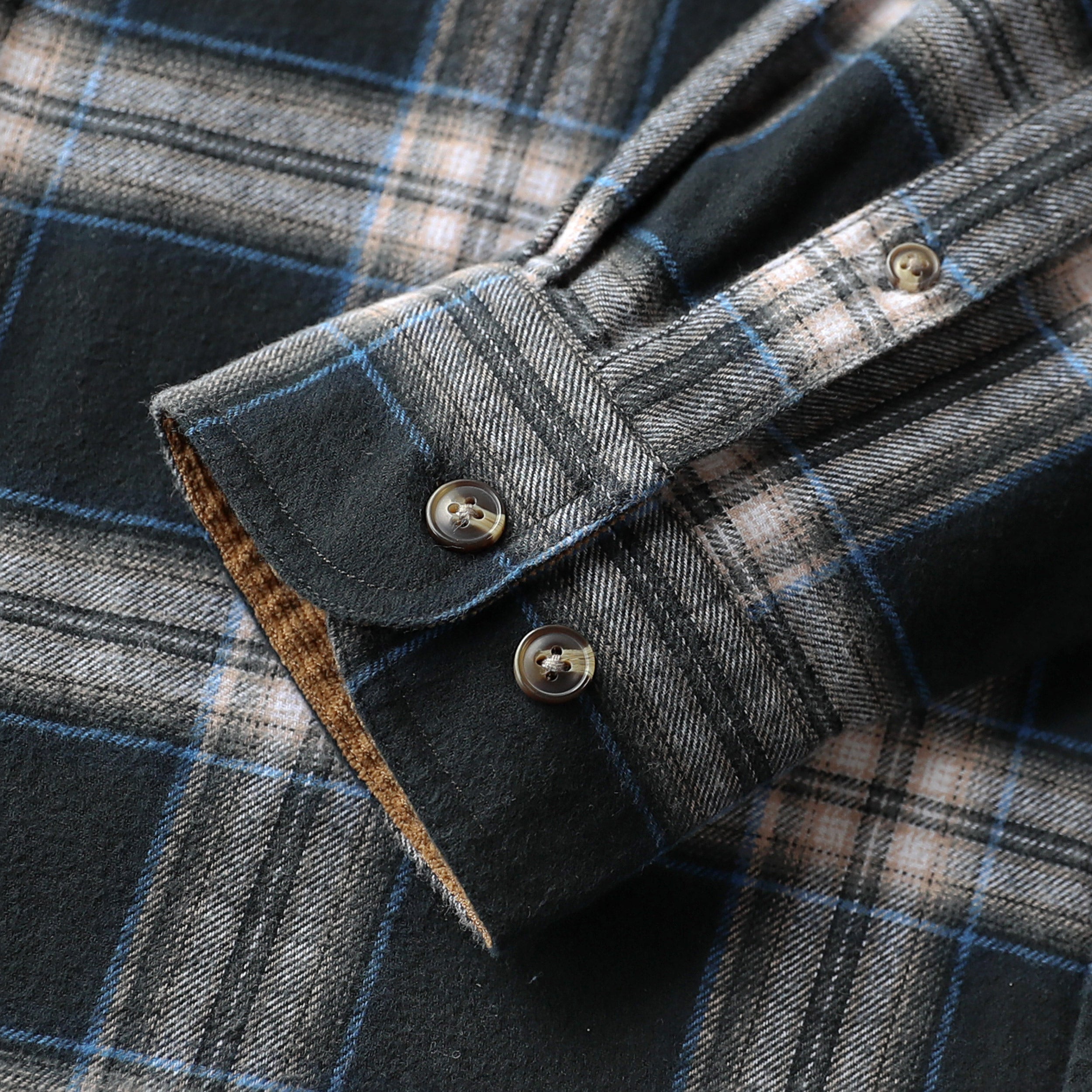 Dubinik® Mens Flannel Shirt Long Sleeve Button Down Plaid All Cotton Soft Brushed Flannel Shirt For Men Utility Casual Shirt #0030015