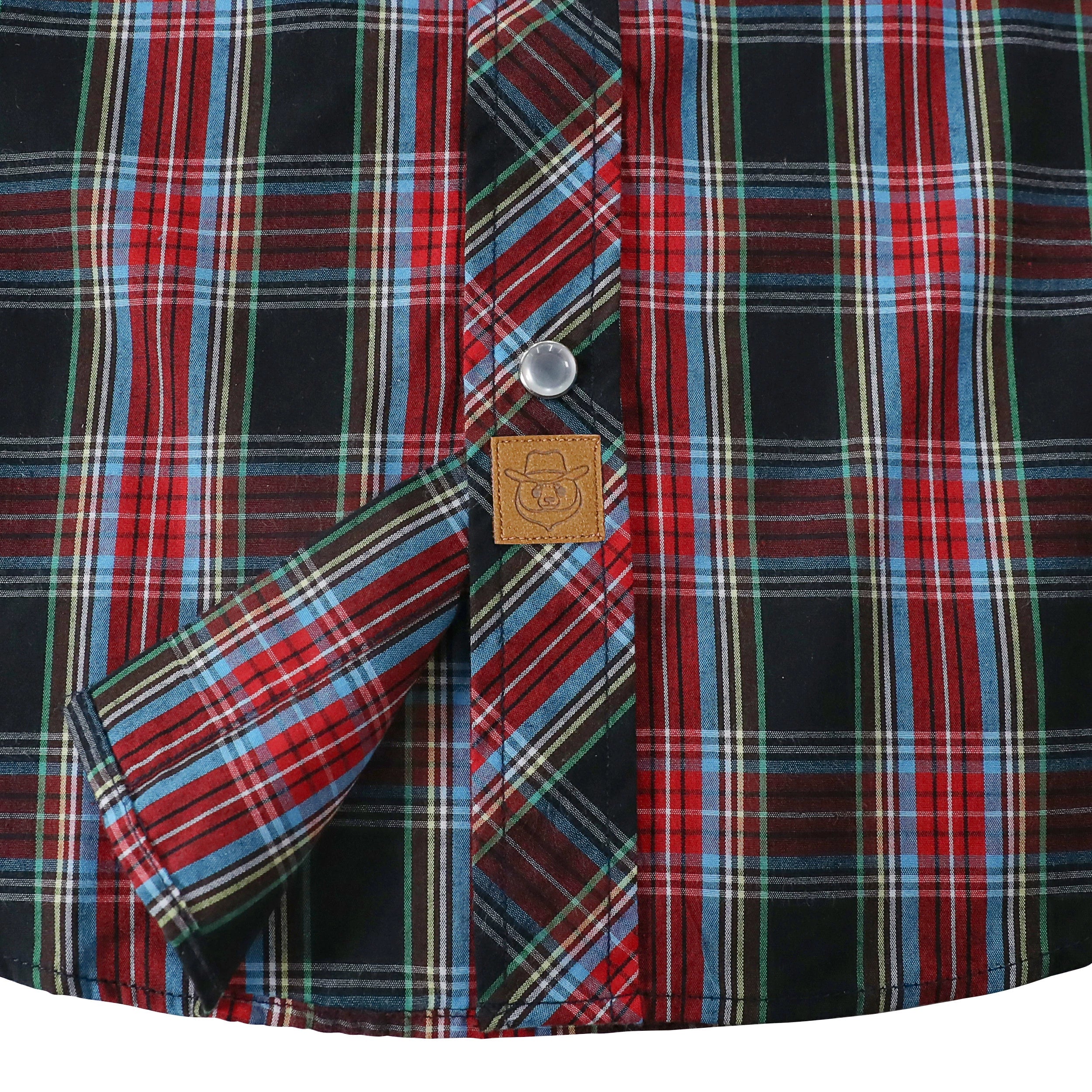 Dubinik® Pearl Snap Shirts for Men Long Sleeve Western Shirts for Men Vintage Casual Plaid Shirt Cowboy Shirts for Men#42011