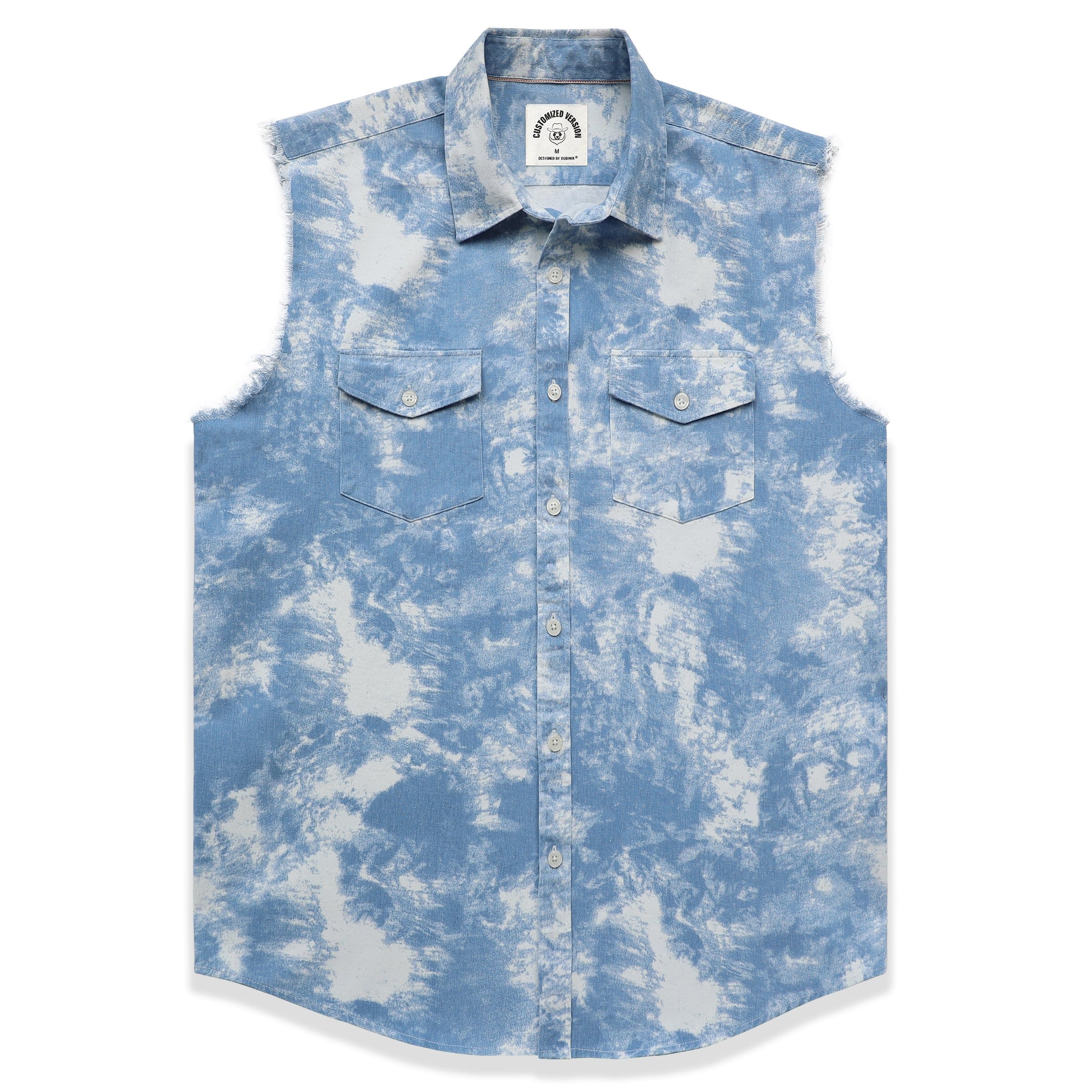 Men's sleeveless denim undershirt #1207