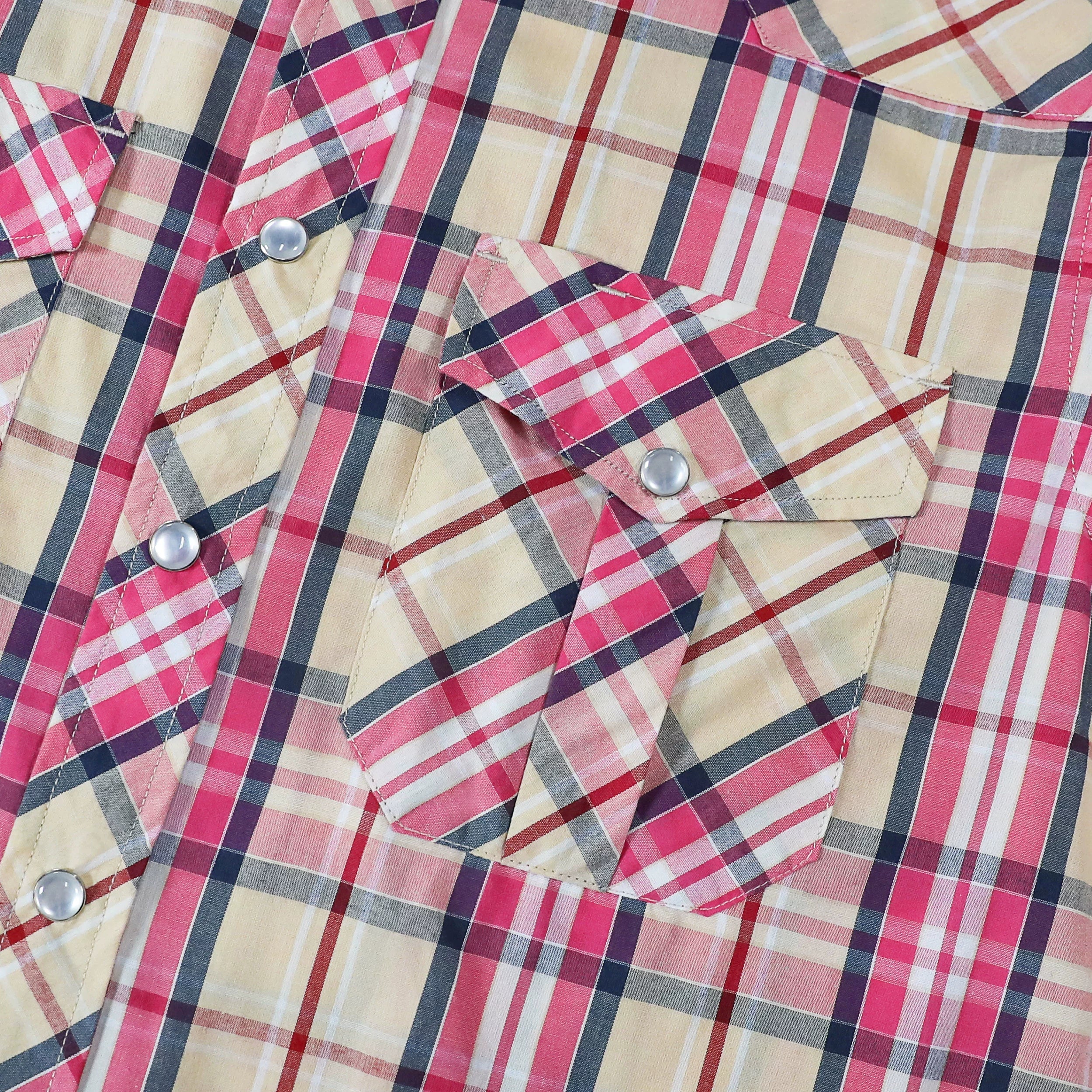 Dubinik® Pearl Snap Shirts for Men Long Sleeve Western Shirts for Men Vintage Casual Plaid Shirt Cowboy Shirts for Men#42023