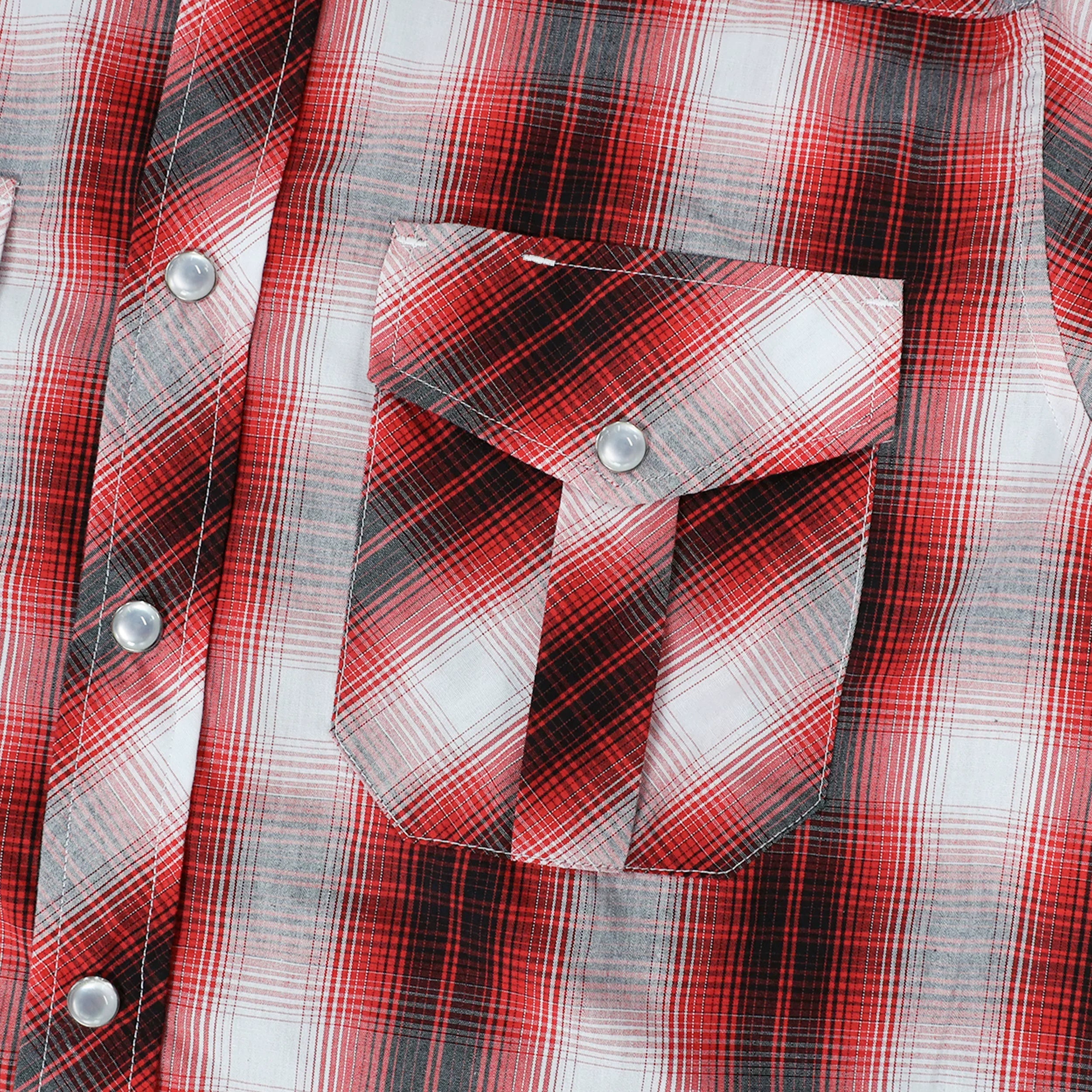 Dubinik® Pearl Snap Shirts for Men Long Sleeve Western Shirts for Men Vintage Casual Plaid Shirt Cowboy Shirts for Men#42028