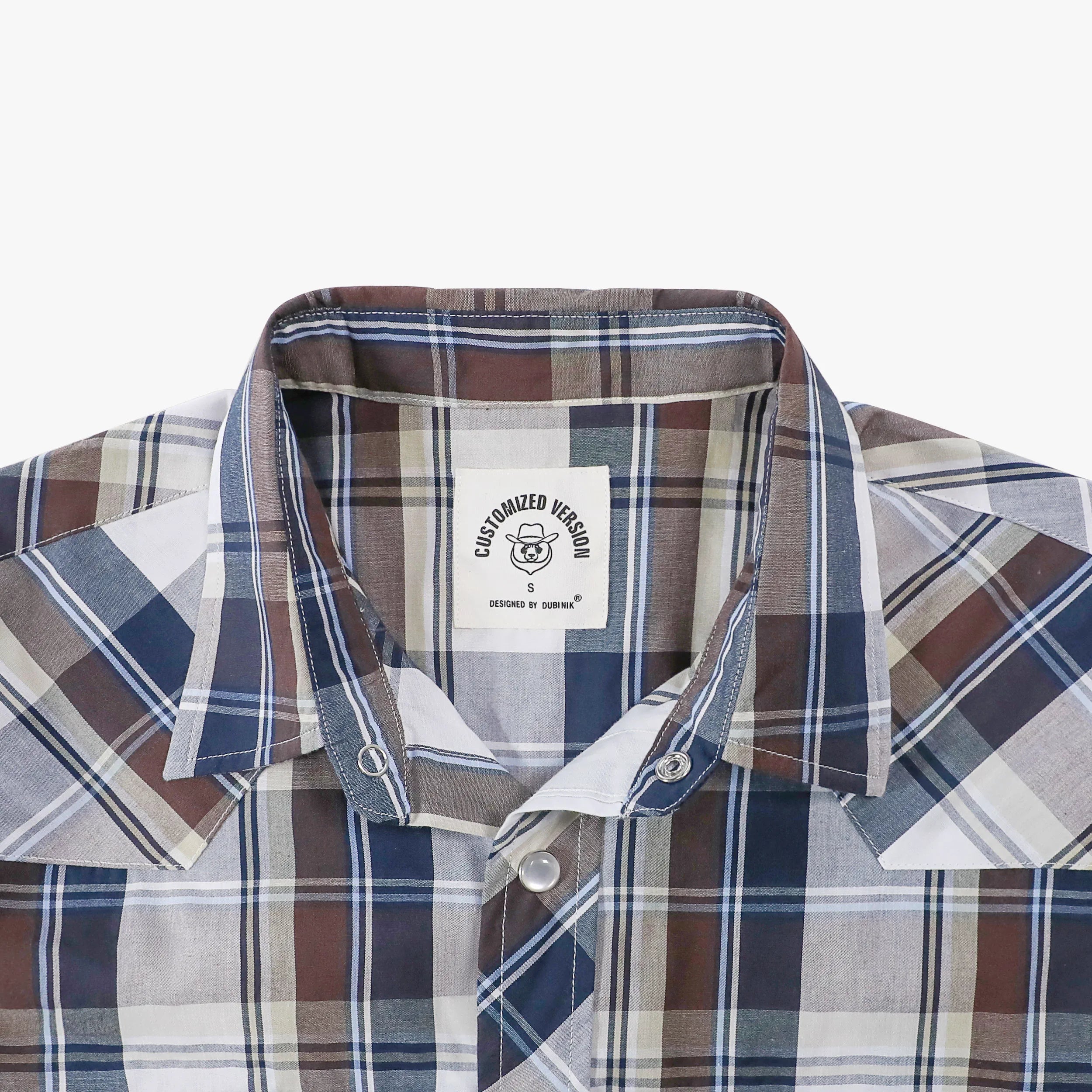 Dubinik® Pearl Snap Shirts for Men Long Sleeve Western Shirts for Men Vintage Casual Plaid Shirt Cowboy Shirts for Men#42006