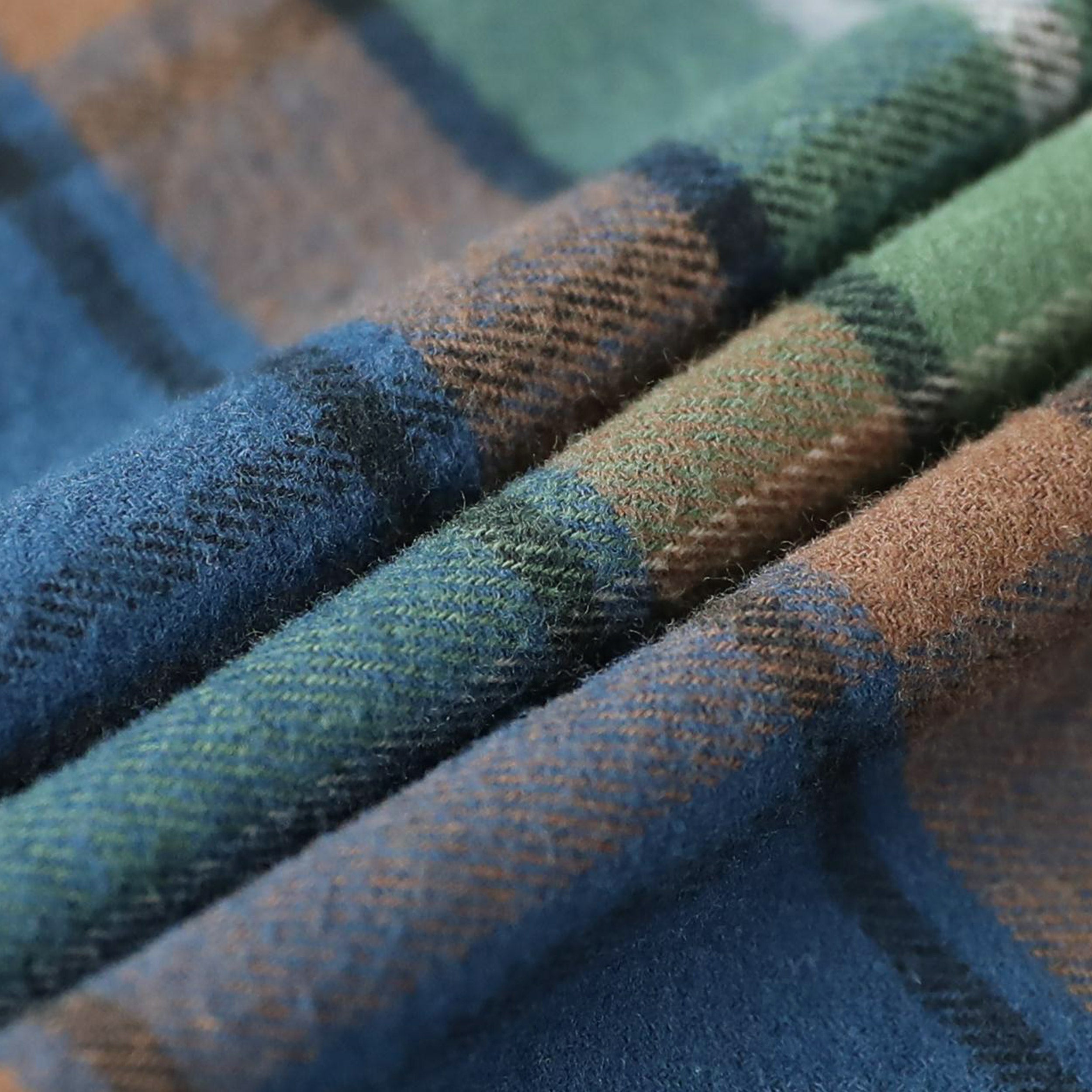 Dubinik® Mens Long Sleeve Midweight Flannel Shirt Warm Casual Soft Cotton Button Down Plaid Shirt #3405