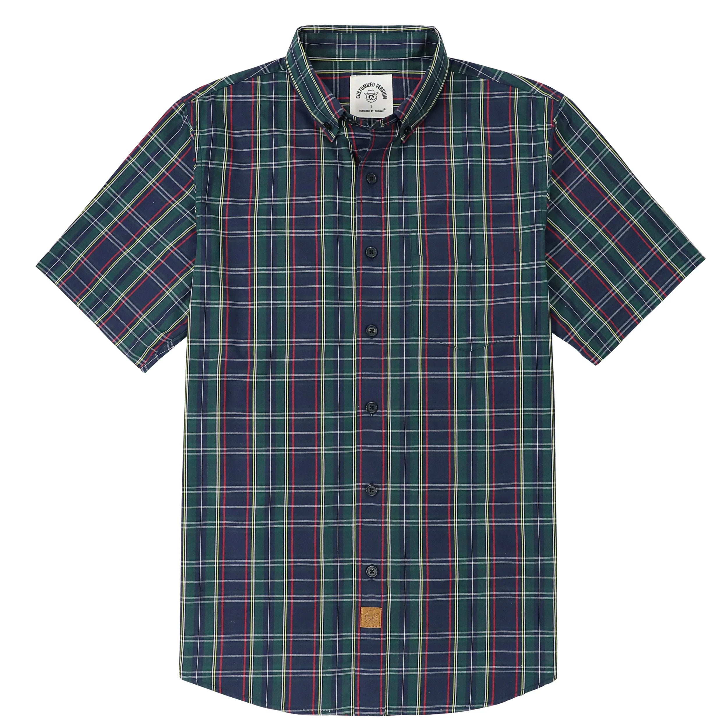 Dubinik® Green Mens Short Sleeve Button Down Shirts Summer Vintage Short Sleeve Button Down Men Lightweight Men's Casual Shirts#51032