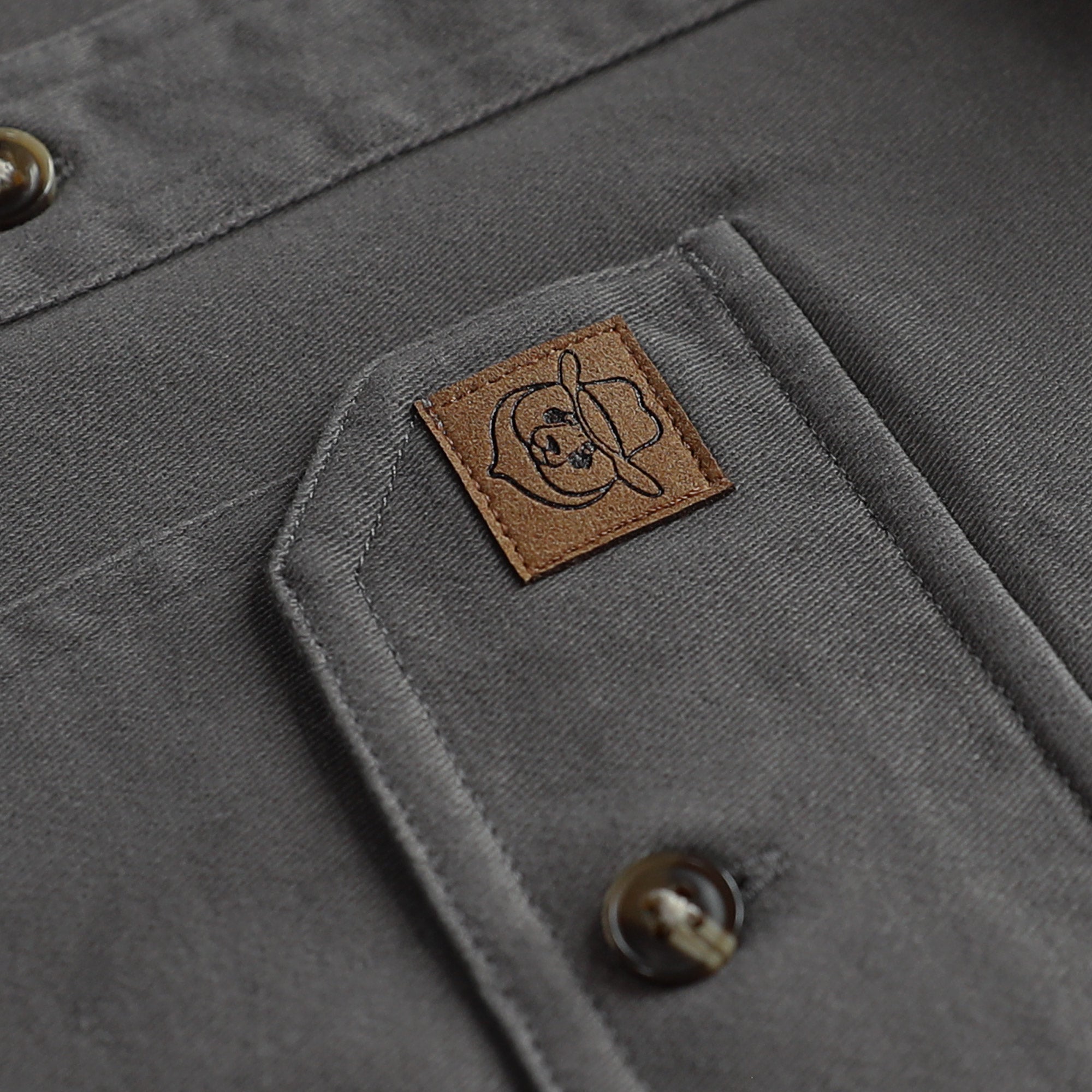 Men's outdoor casual short sleeve Gray Solid shirt #1512