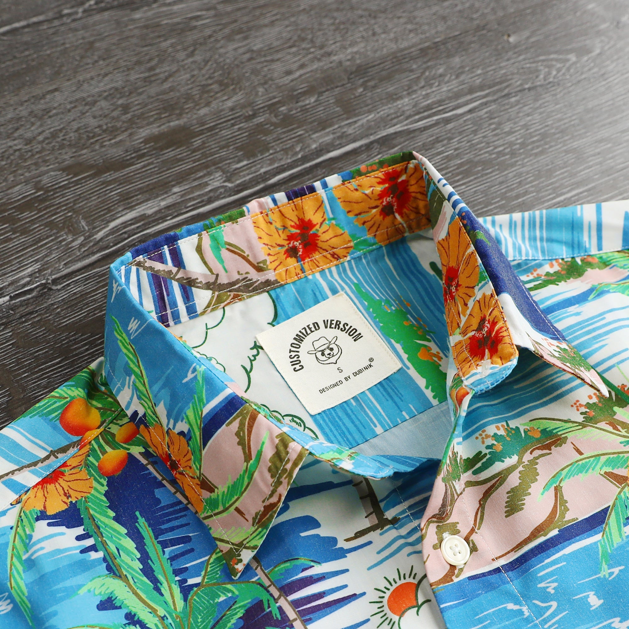 Hawaiian Shirt for Men Aloha Tropical Short Sleeve Button Down Print Beach Shirts #2602