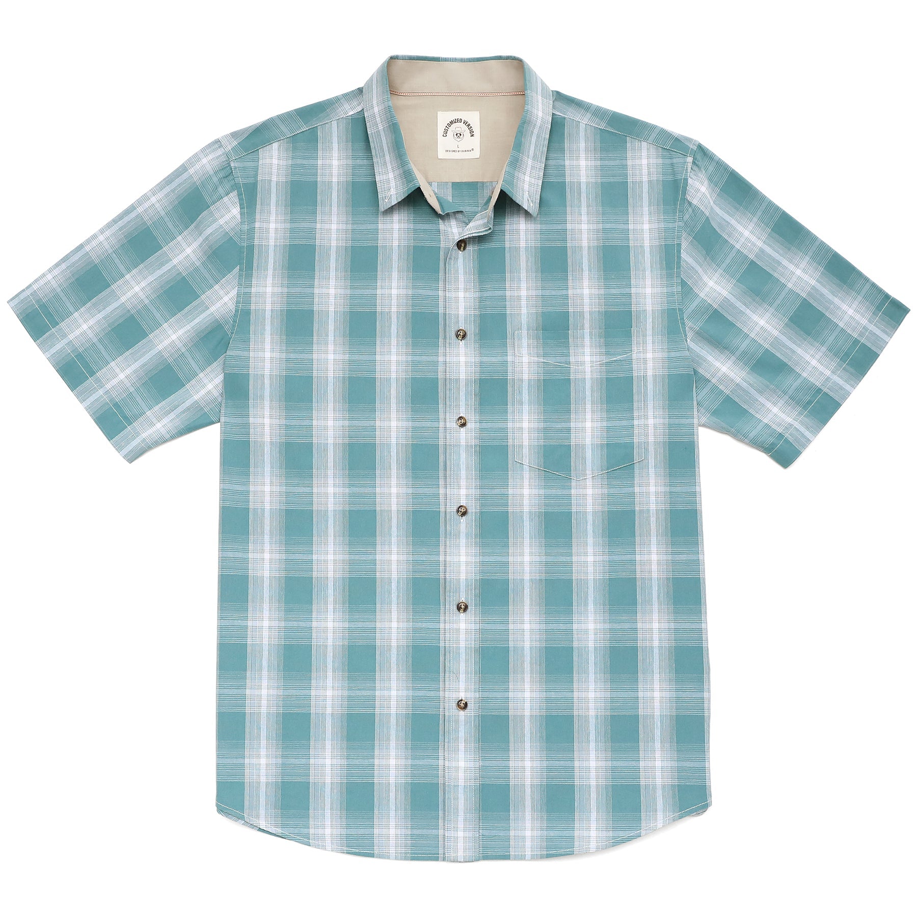 Men's casual short-sleeved cotton shirt #0016