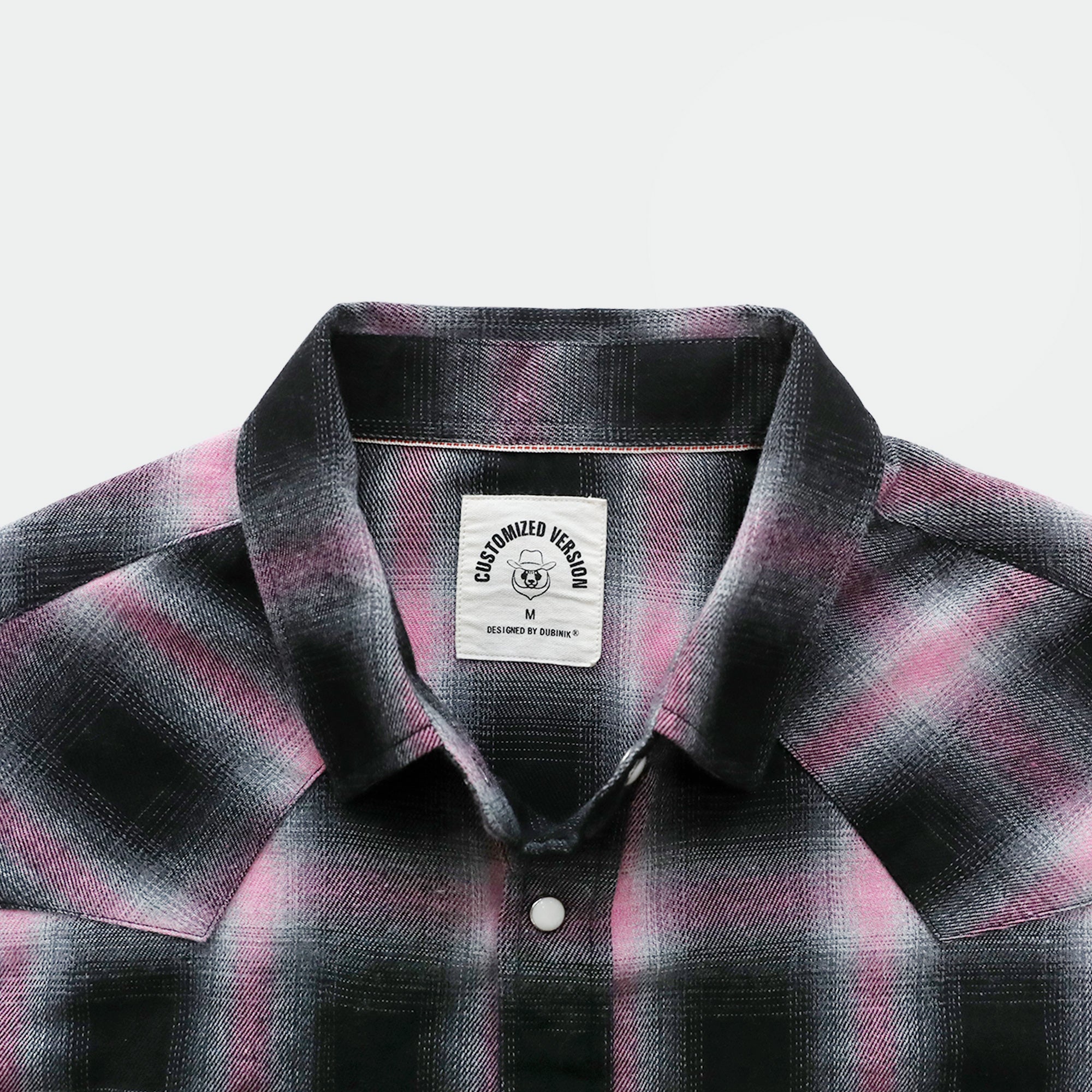 Mens Flannel Long Sleeve Pearl Snap Buttons Western Cowboy Vintage Casual Shirts #2820