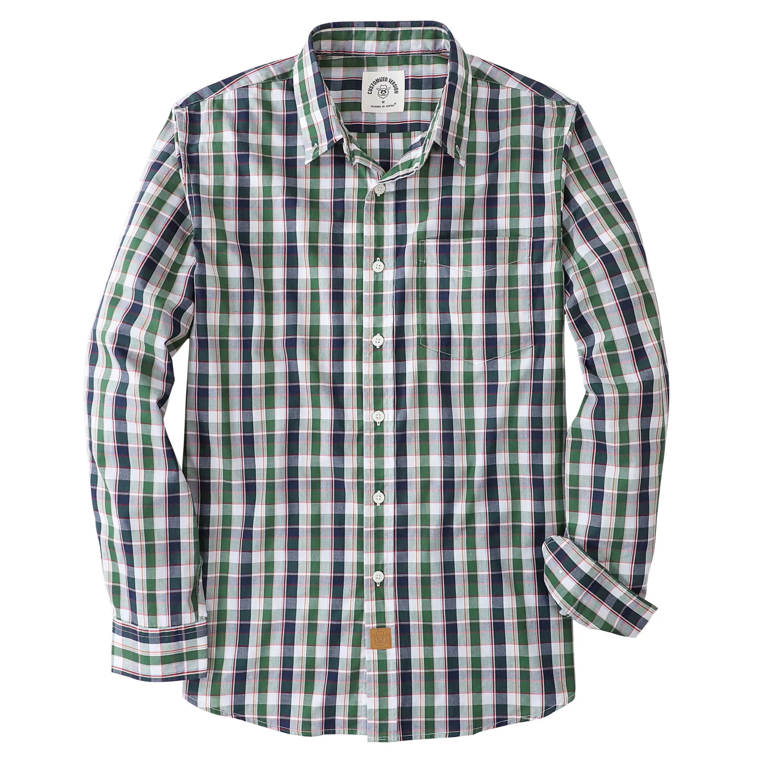 Dubinik®Mens Long Sleeve Casual Button Down Vintage Plaid Shirts#52002
