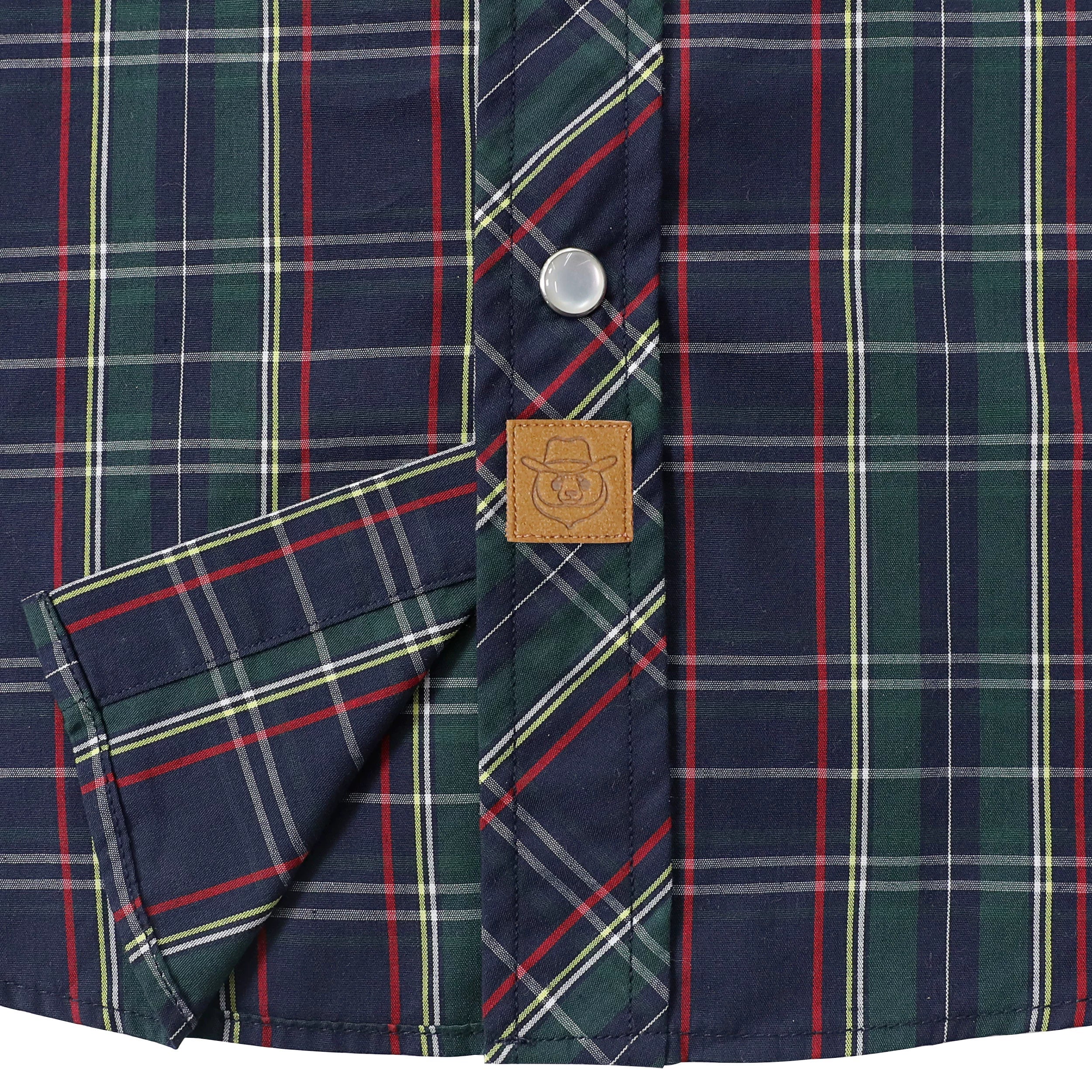 Dubinik® Western Shirts for Men Short Sleeve Plaid Pearl Snap Shirts for Men Button Up Shirt Cowboy Casual Work Shirt#41032