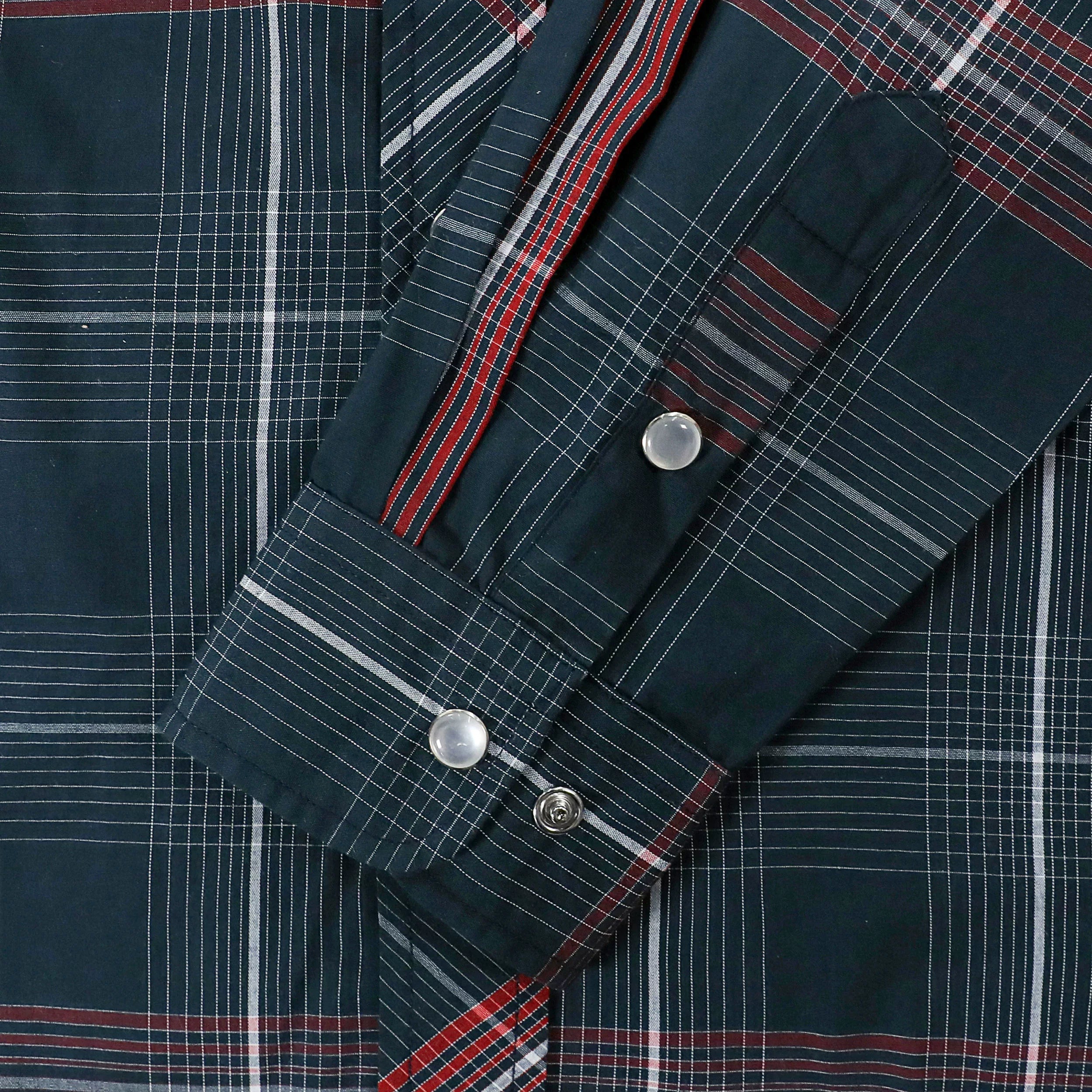 Dubinik® Pearl Snap Shirts for Men Long Sleeve Western Shirts for Men Vintage Casual Plaid Shirt Cowboy Shirts for Men#42030