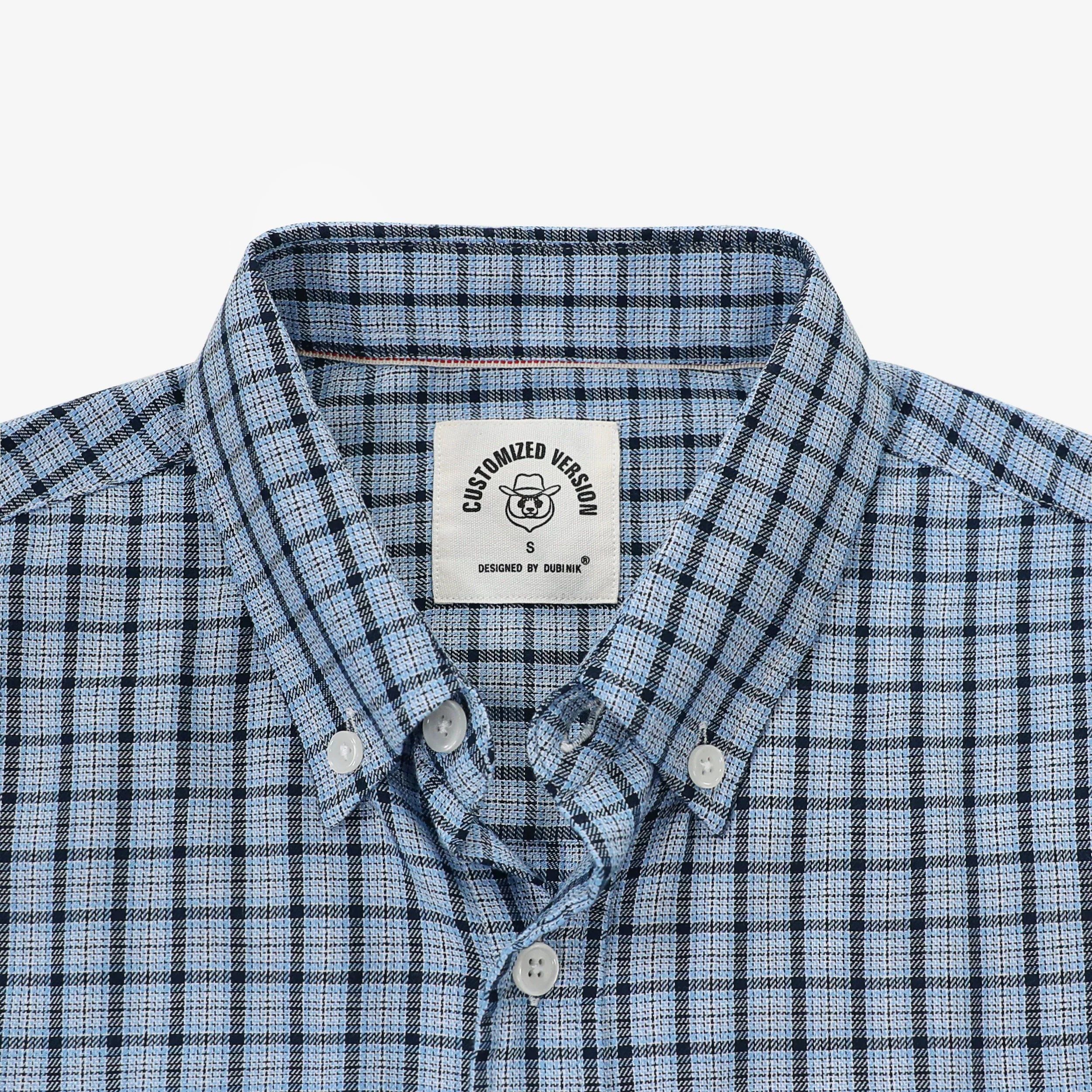 Dubinik® Bamboo Viscose Mens Short Sleeve Button Down Pockets Shirts#39010