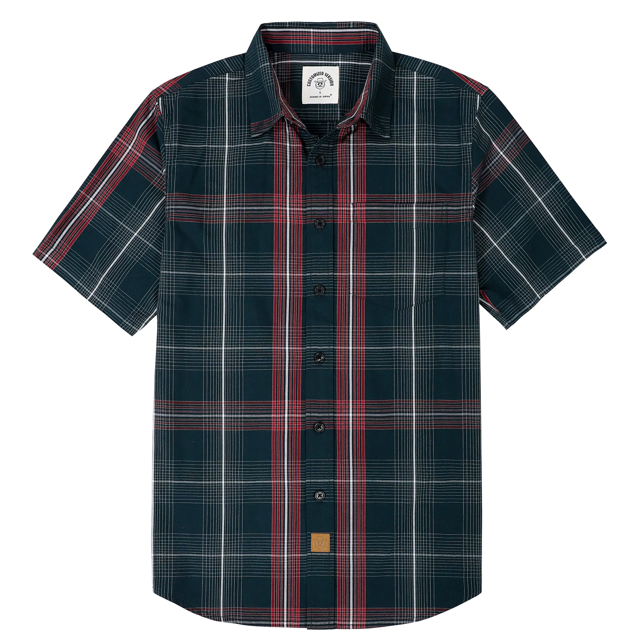 Dubinik® Mens Short Sleeve Button Down Shirts Summer Vintage Short Sleeve Button Down Men Lightweight Men's Casual Shirts#51030