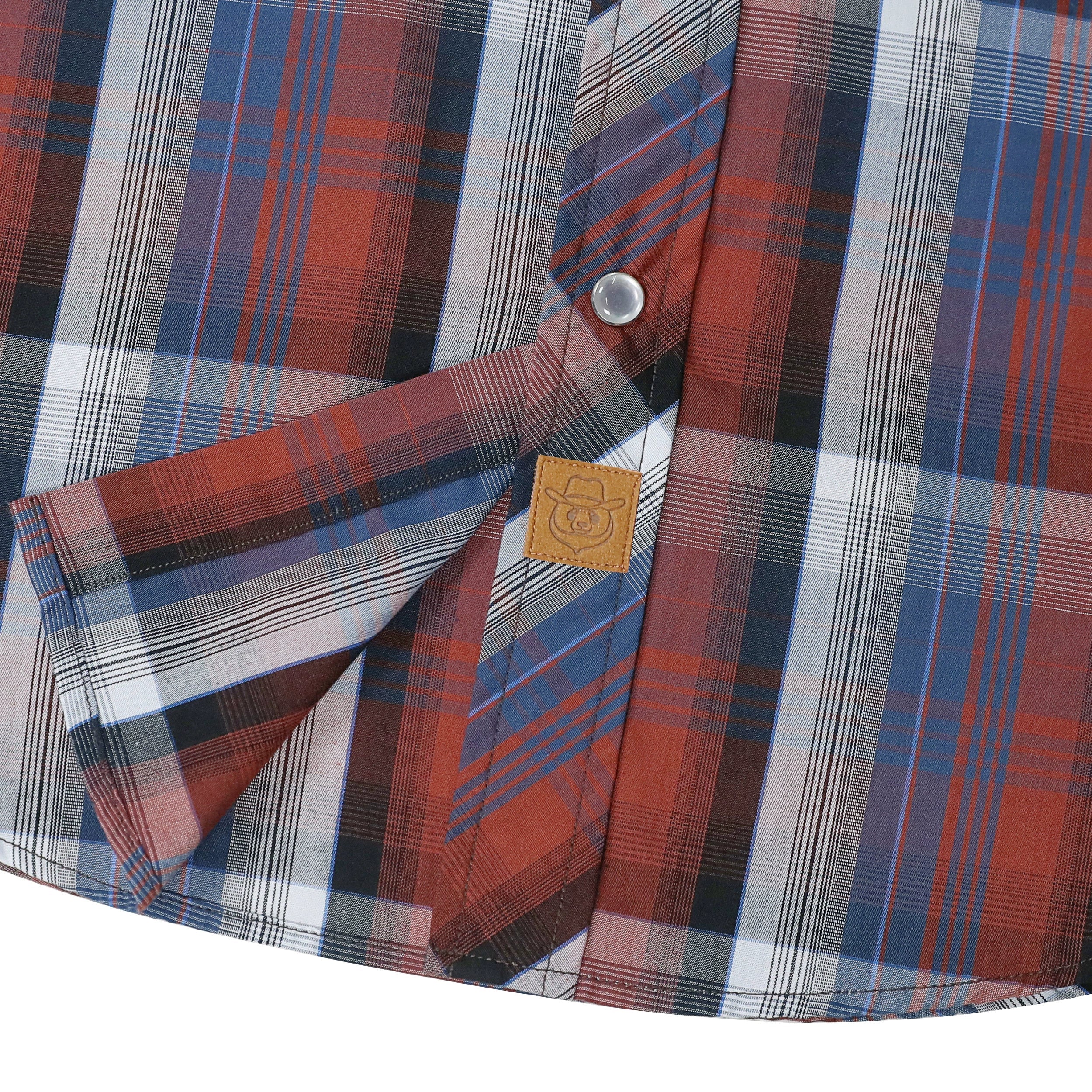 Dubinik® Western Shirts for Men Short Sleeve Plaid Pearl Snap Shirts for Men Button Up Shirt Cowboy Casual Work Shirt#41003