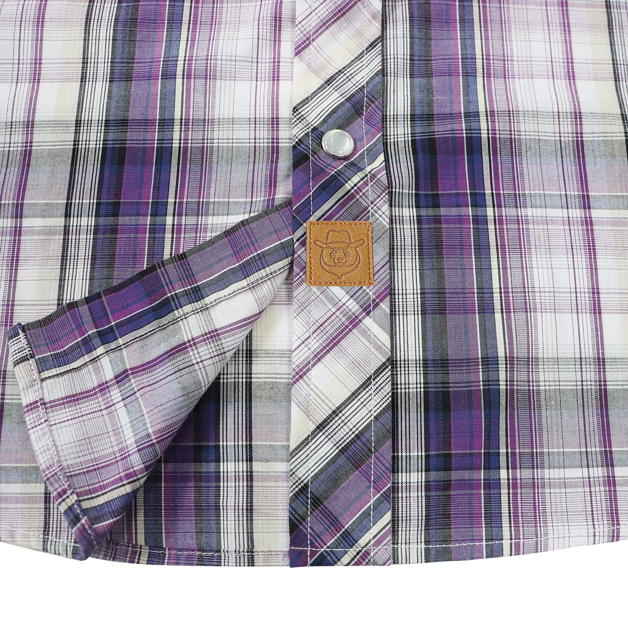 Dubinik® Western Shirts for Men Short Sleeve Plaid Pearl Snap Shirts for Men Button Up Shirt Cowboy Casual Work Shirt#41008