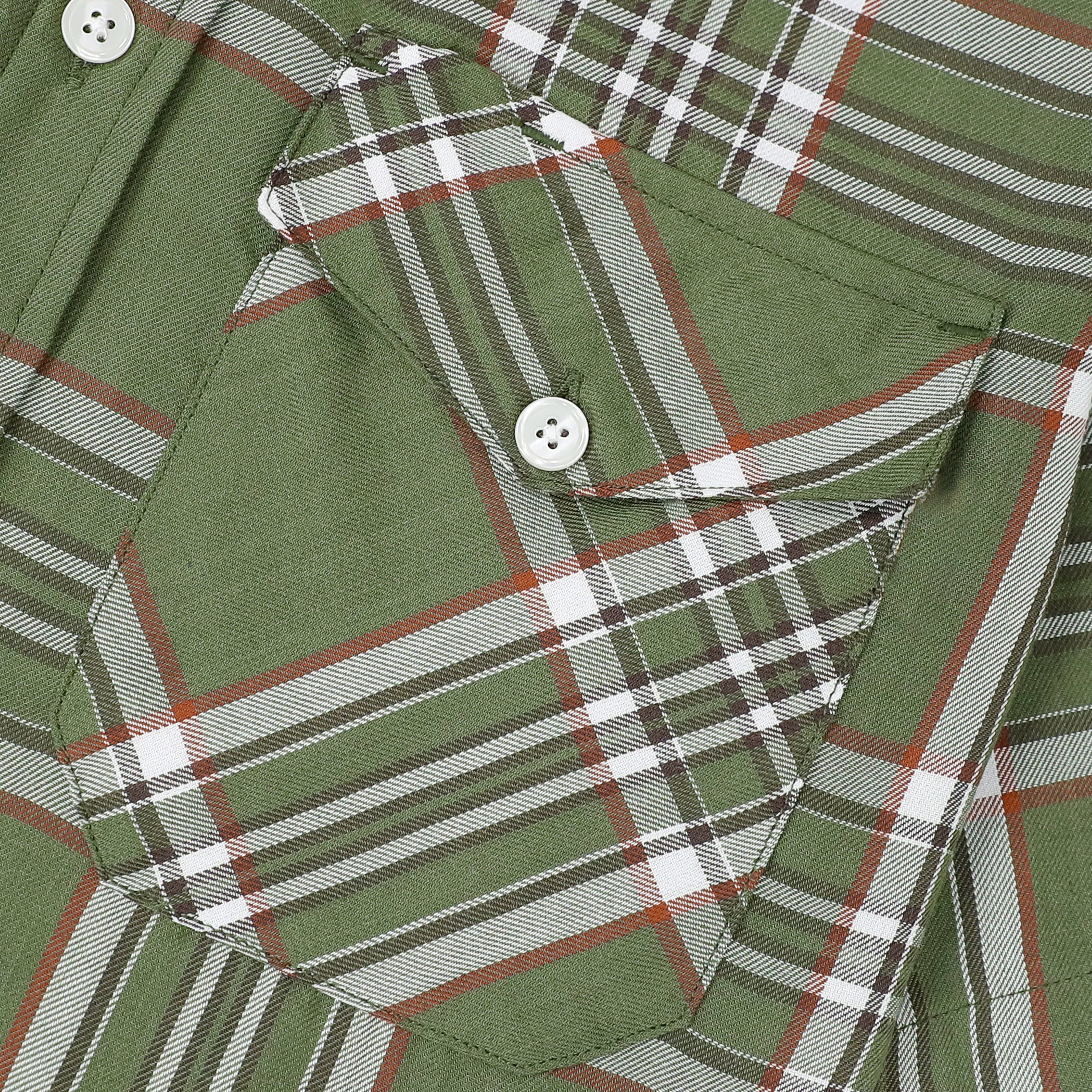 Dubinik® Bamboo Viscose Mens Short Sleeve Button Down Pockets Green Shirts#39301