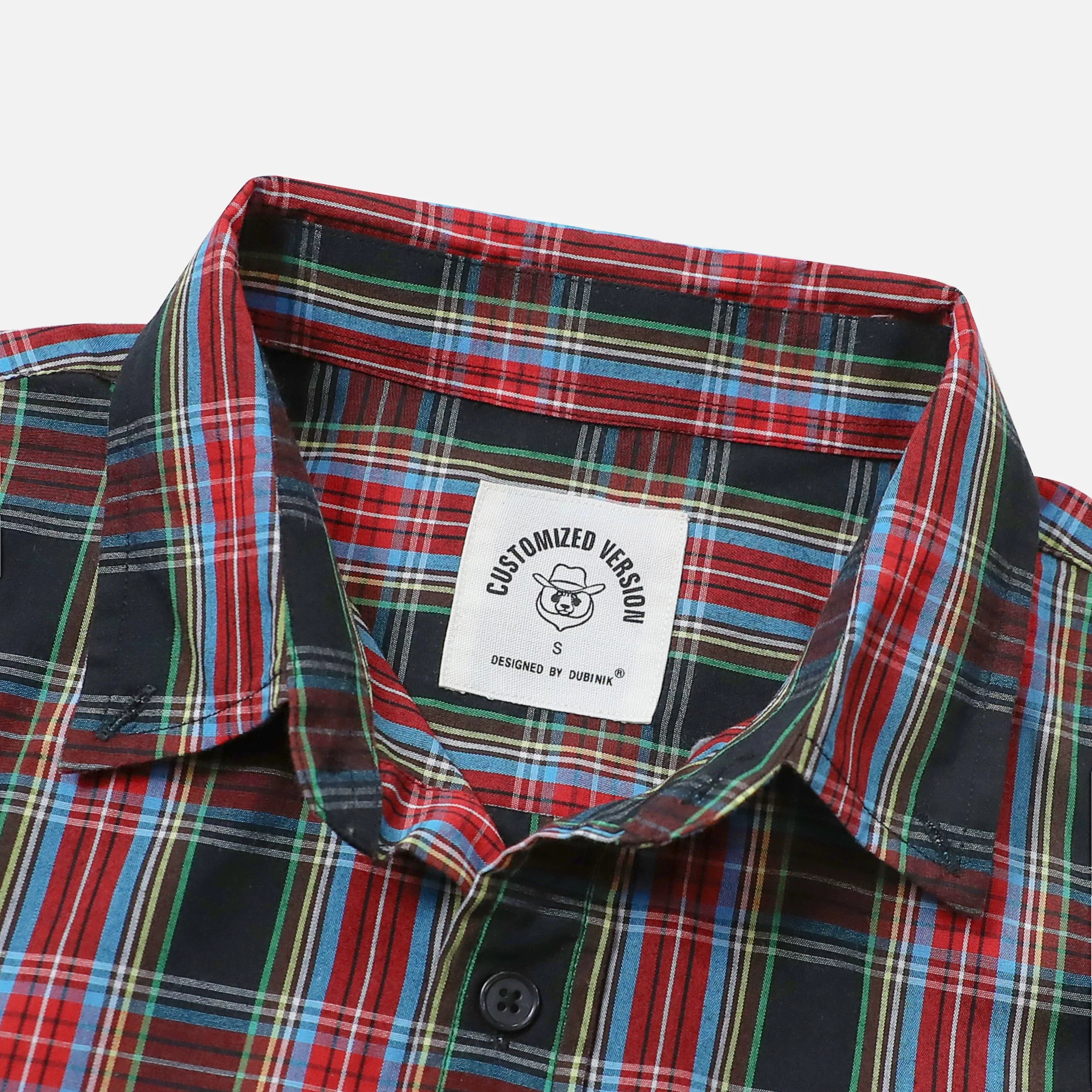 Dubinik® Mens Short Sleeve Button Down Shirts Summer Vintage Short Sleeve Button Down Men Lightweight Men's Casual Shirts#51011