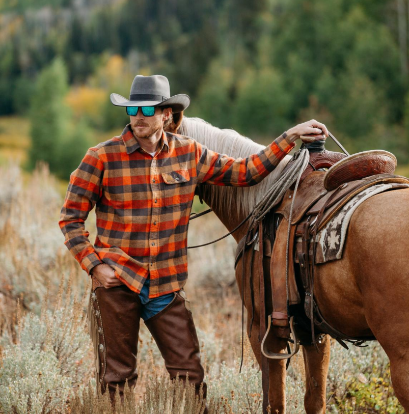 Dubinik® 13oz Ultra Heavyweight Flannel Shirt for Men Long Sleeve Casual Button Down Soft Pure Cotton Plaid Warm Suede Cuffs#0082011