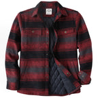 Dubinik® Men’s Overshirt Shacket – Cozy Warm-Lined Plaid Flannel, Lightweight Casual Button-Down Long Sleeve Jacket  #0181007