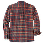 Dubinik® Men’s Overshirt Shacket – Cozy Warm-Lined Plaid Flannel, Lightweight Casual Button-Down Long Sleeve Jacket #0181010